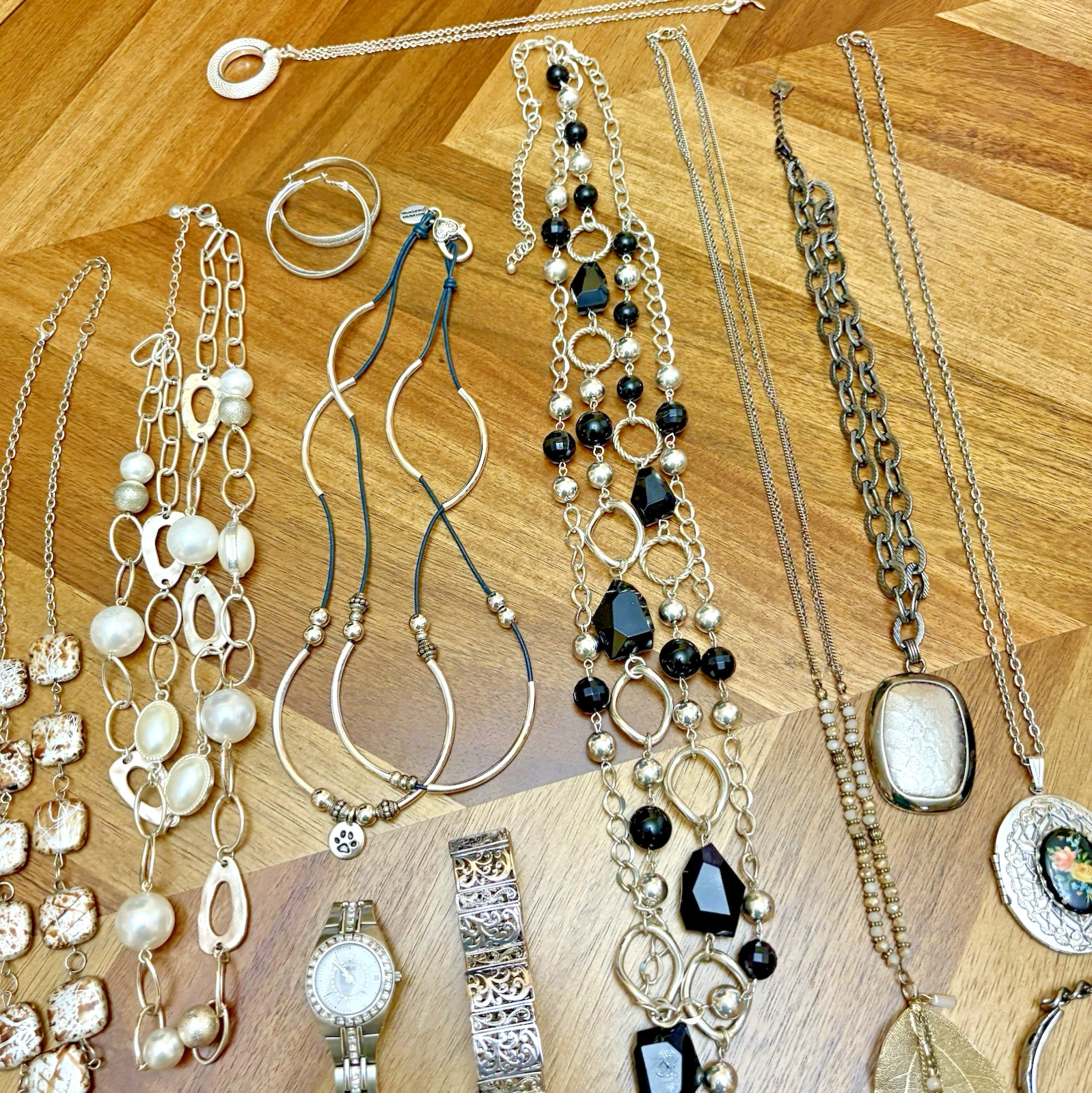 Vintage & Modern Lizzy James RMN Nine West Relic Watch Silver Tone Jewelry Lot