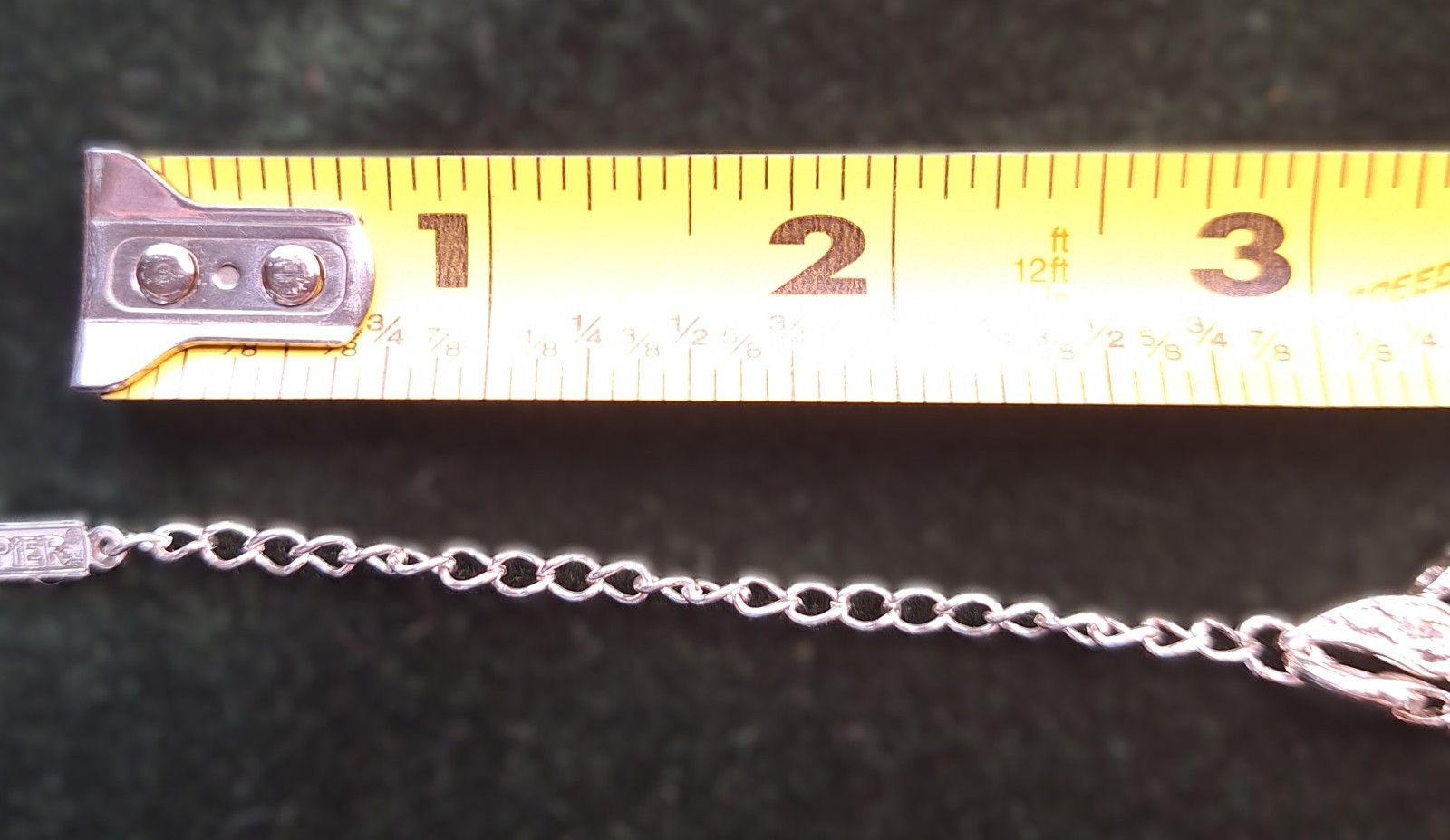 Vtg Napier 3 strand Paisley shaped & Rhinestone Link Wedding 18″ Choker Necklace