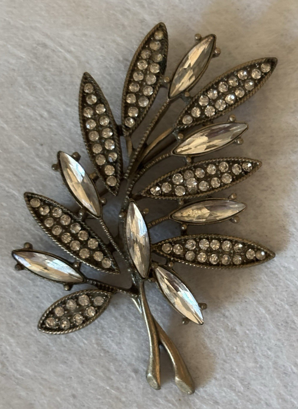 3 Pieces of vintage costume jewelry, statement pieces rhinestones