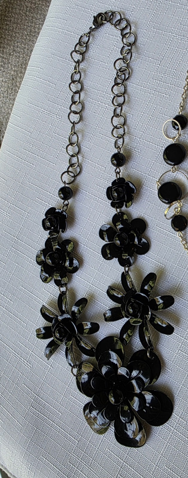Vintage Set Of 11 Gothic Black Necklaces Excellent Condition