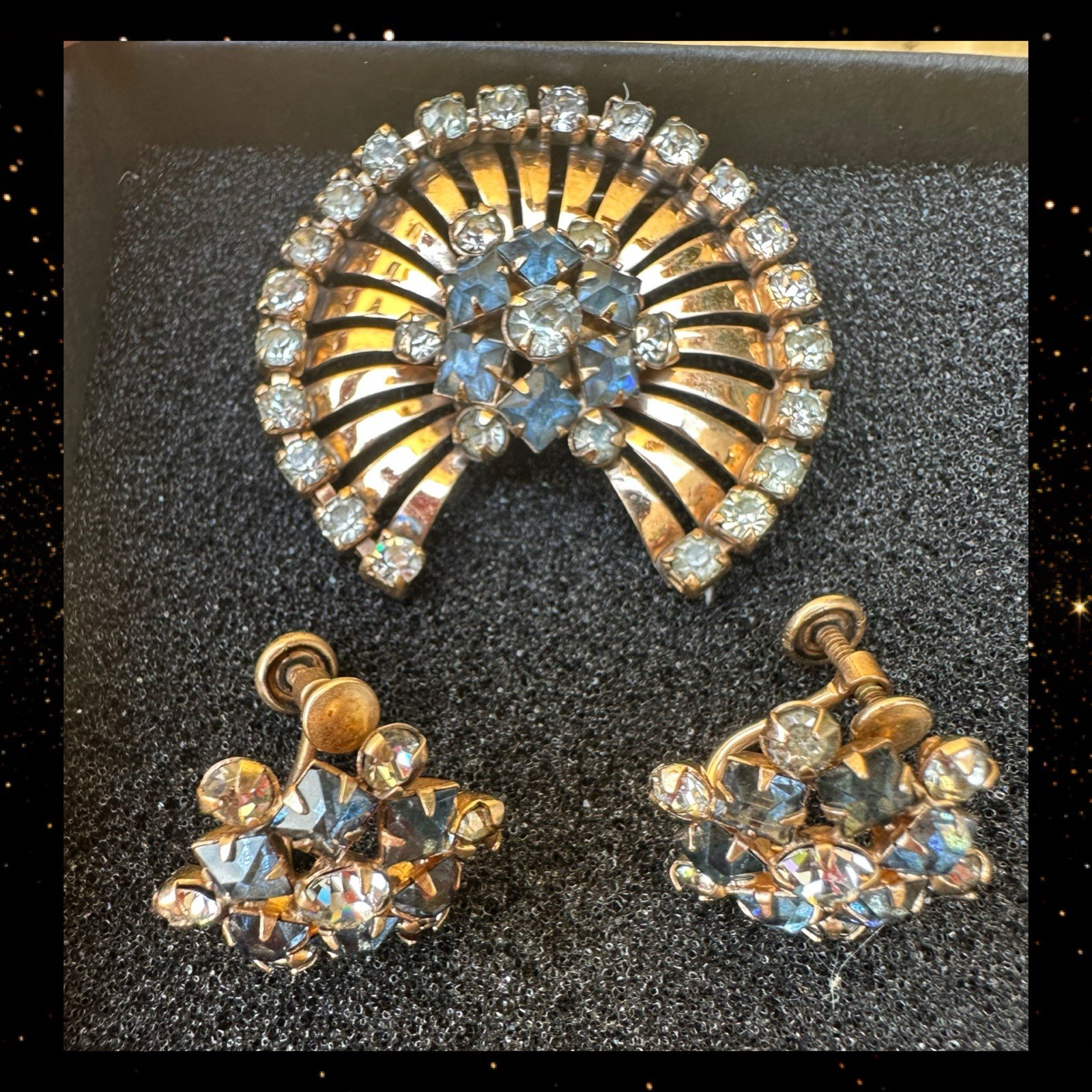 Vintage Phyllis Originals 1/20 12k GF Brooch/Pendant & Screw back Earrings Set