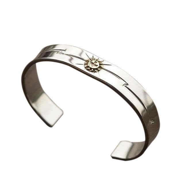 Extremely Popular, Best-Selling Silver 925 Gold Plated Eagle Sunburst Bangle