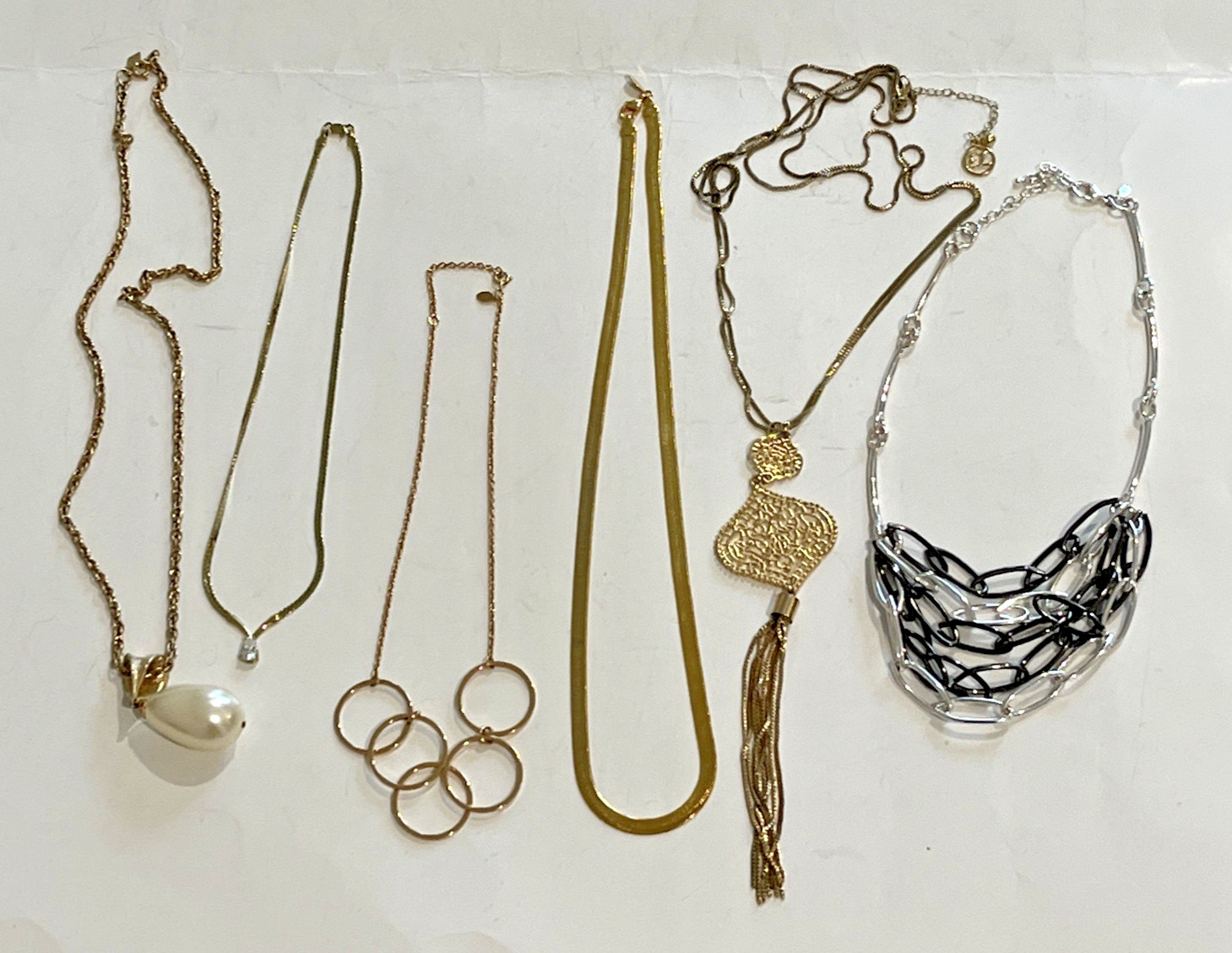 Vintage Lot of 6 Necklaces AVON , Premier Designs , EL, Signed Read