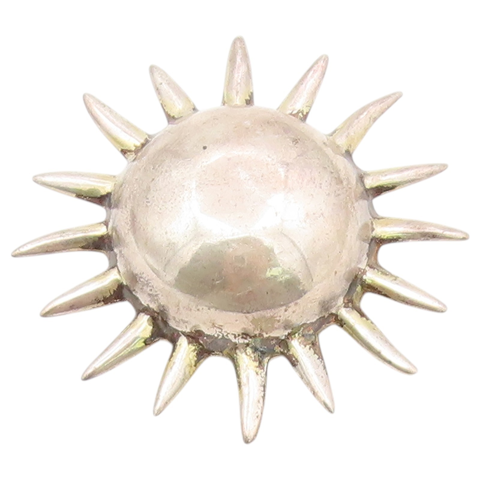 925 Sterling Silver Vintage Brooch Pin Modernist Celestial Sunburst BP12619