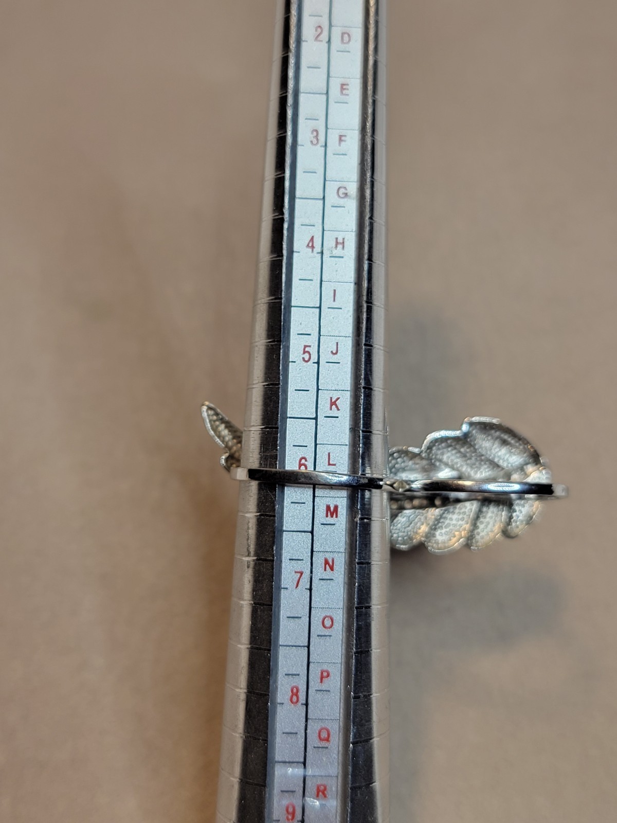 Vtg 925 Double Finger Leaf Ring CZ Accents Size 7 And Size 6 Sterling Silver