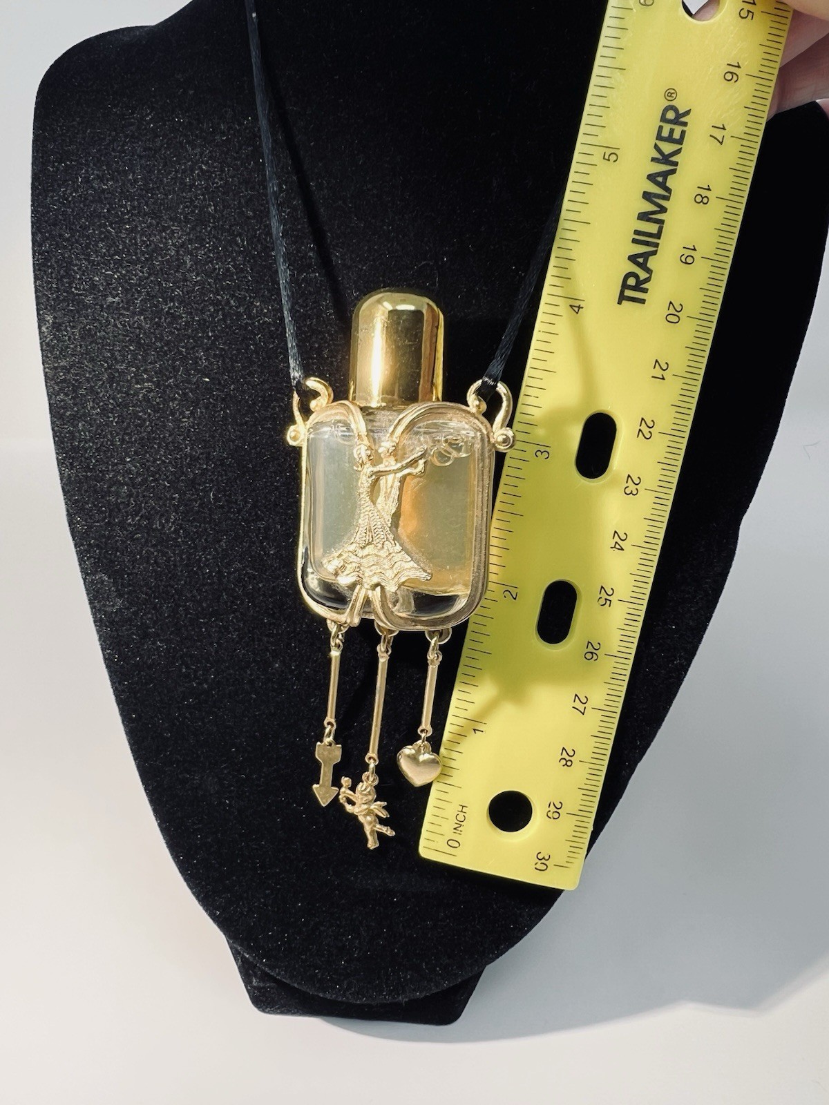 Luca Razza Wearable Bubble Bottle Pendant Necklace Cupid Heart Arrow Glass Vial