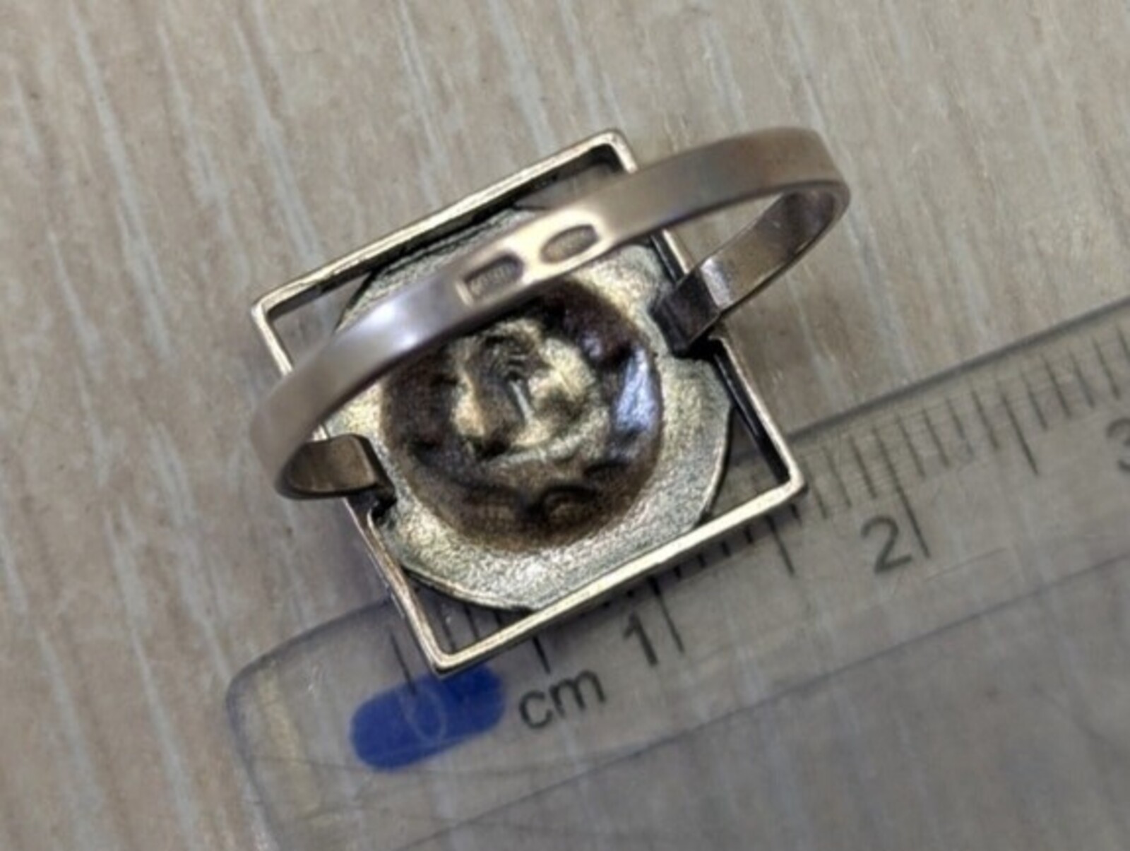 Vintage men’s ring sterling silver 925 Size 11 Weight 3.38 g. Medusa Gorgon.