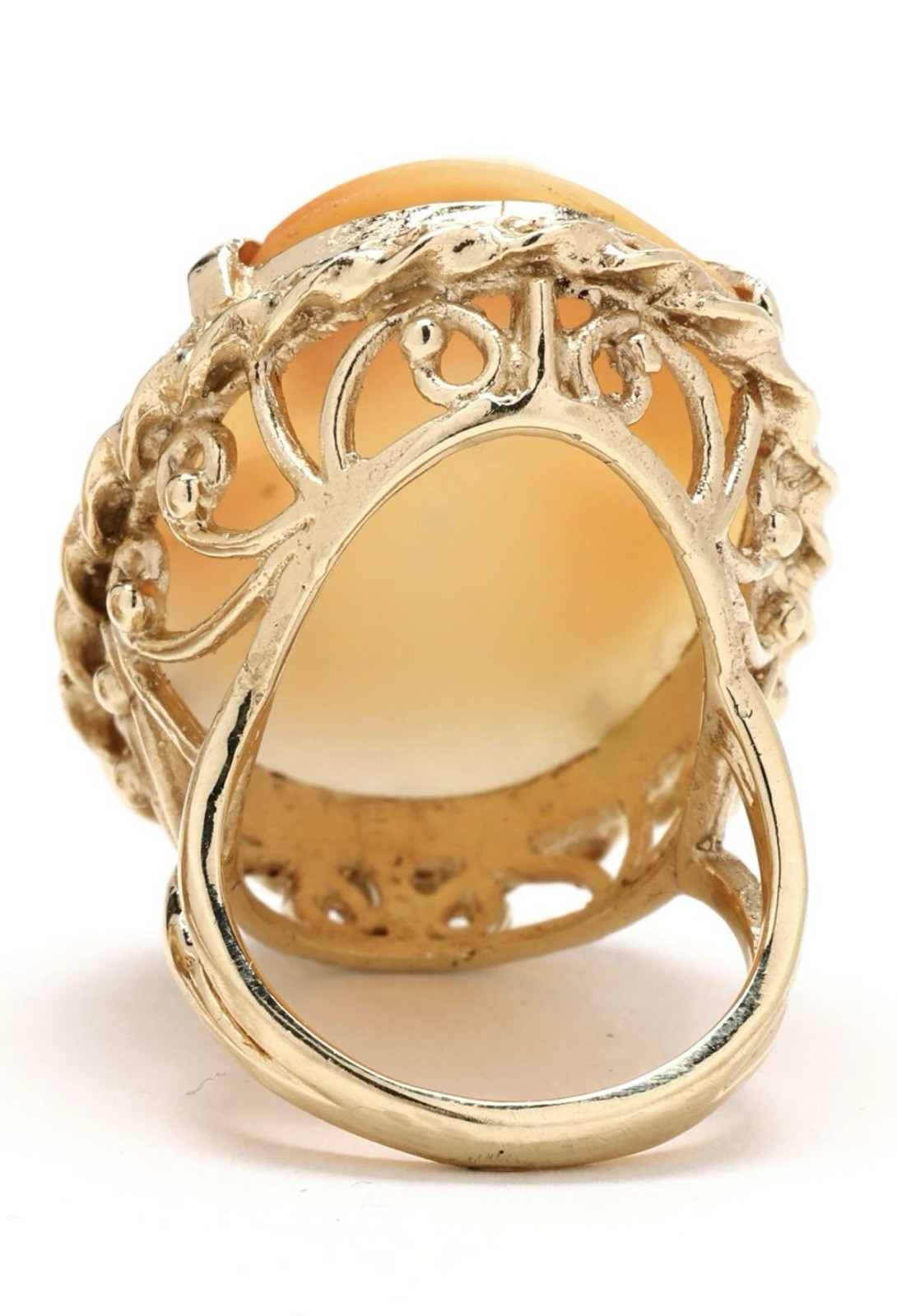 14K Gold Large Cameo Ring Classical Profile Antique c. Late 19th Century ~ 12.3g