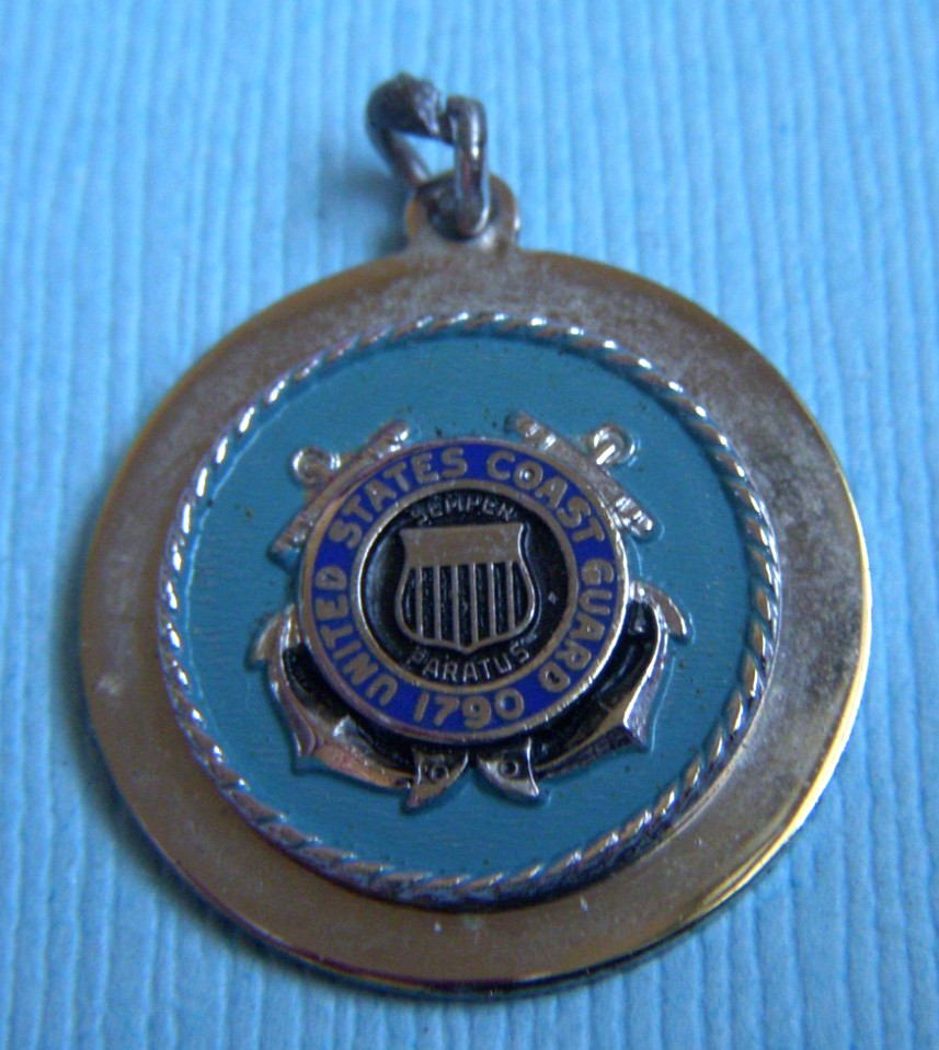 Vintage enamel United States Coast Guard sterling charm