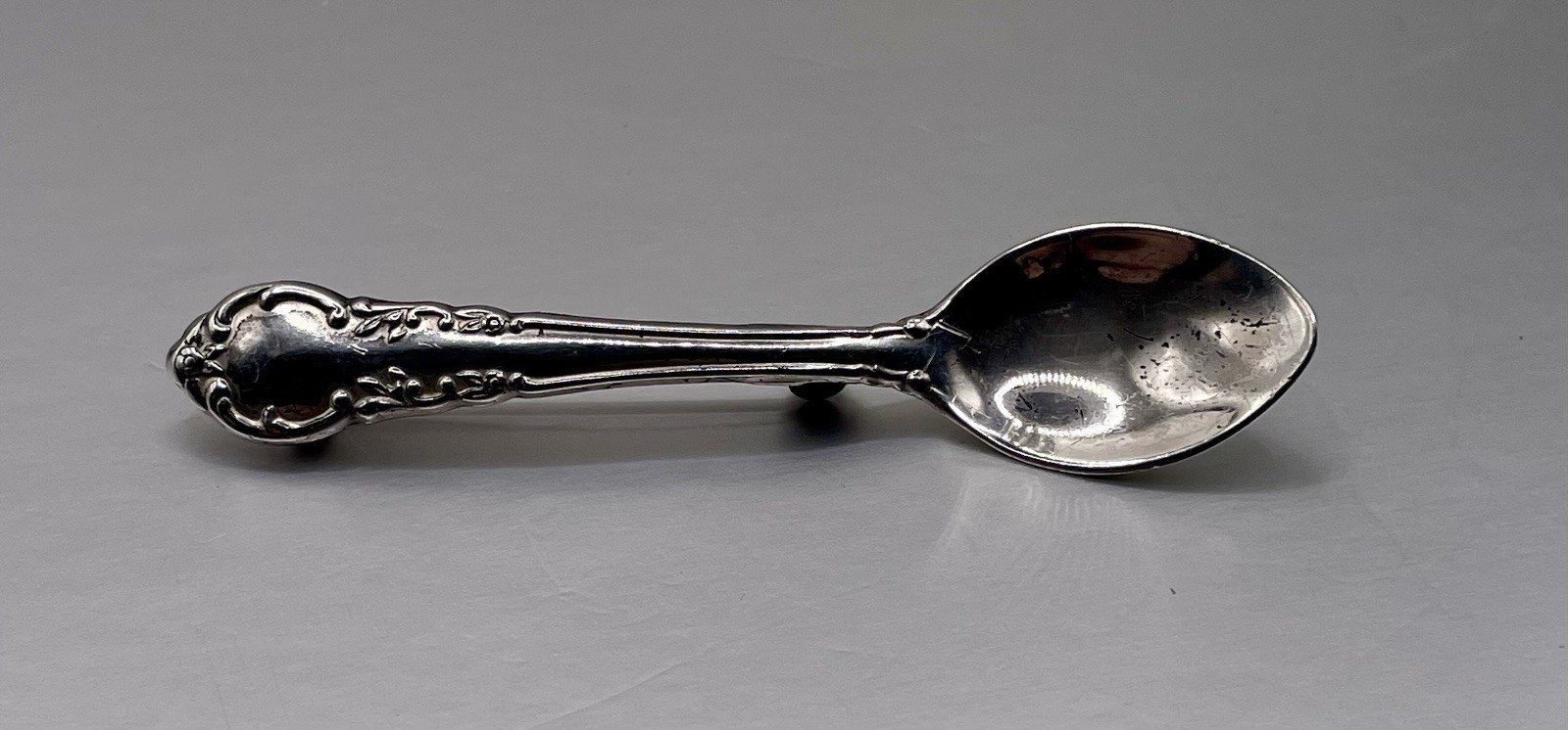 Silverman Brothers Sterling Silver Spoon Vintage 2.5”x0.5” Pin Brooch