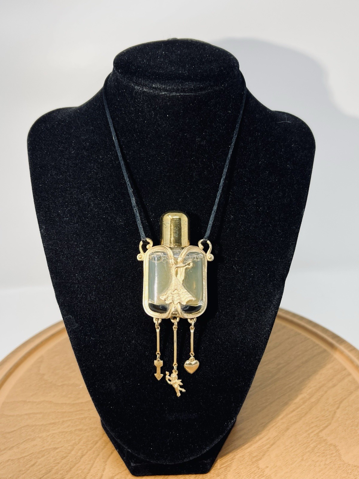 Luca Razza Wearable Bubble Bottle Pendant Necklace Cupid Heart Arrow Glass Vial