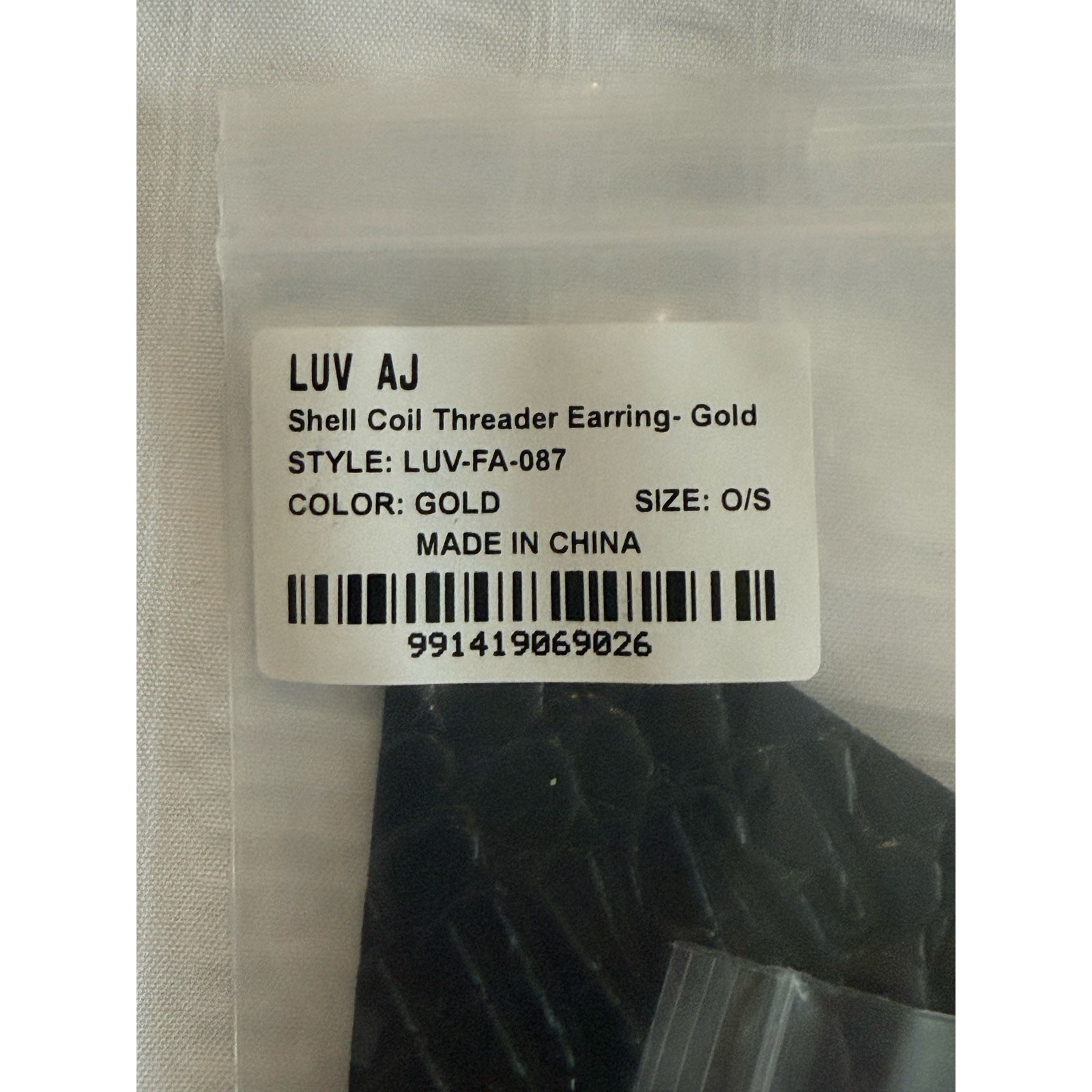 LUV AJ Shell Coil Threader Earrings NEW