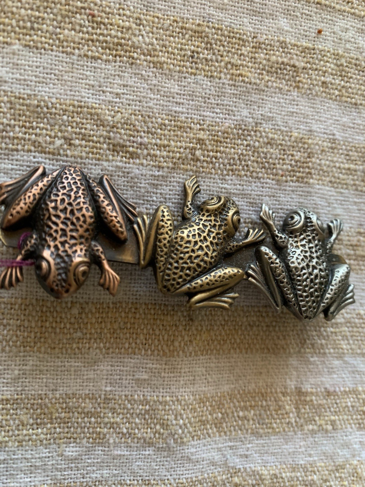 Frog Brooch Pin Pendant 2 3/4″ Long