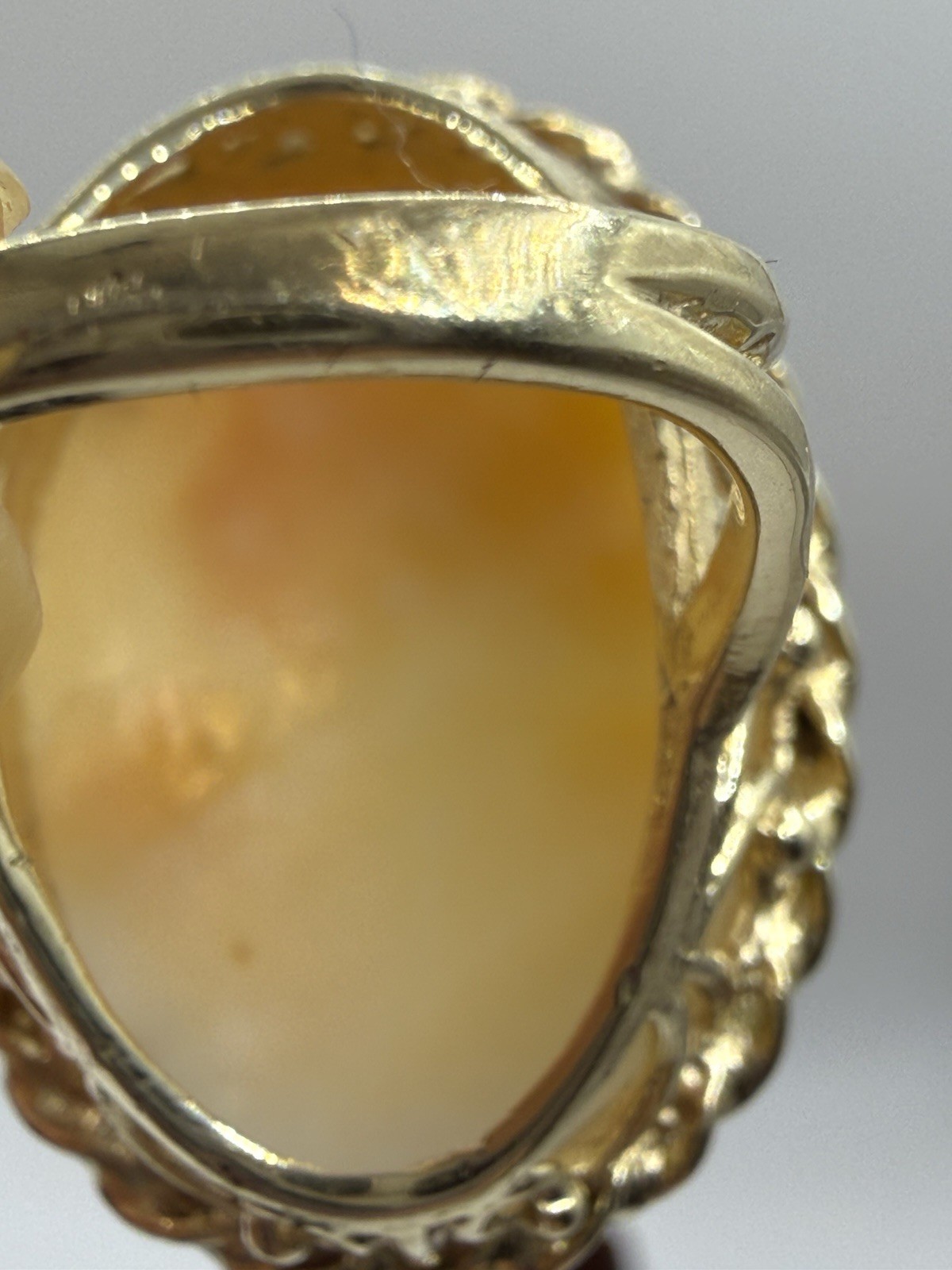 14K Gold Large Cameo Ring Classical Profile Antique c. Late 19th Century ~ 12.3g
