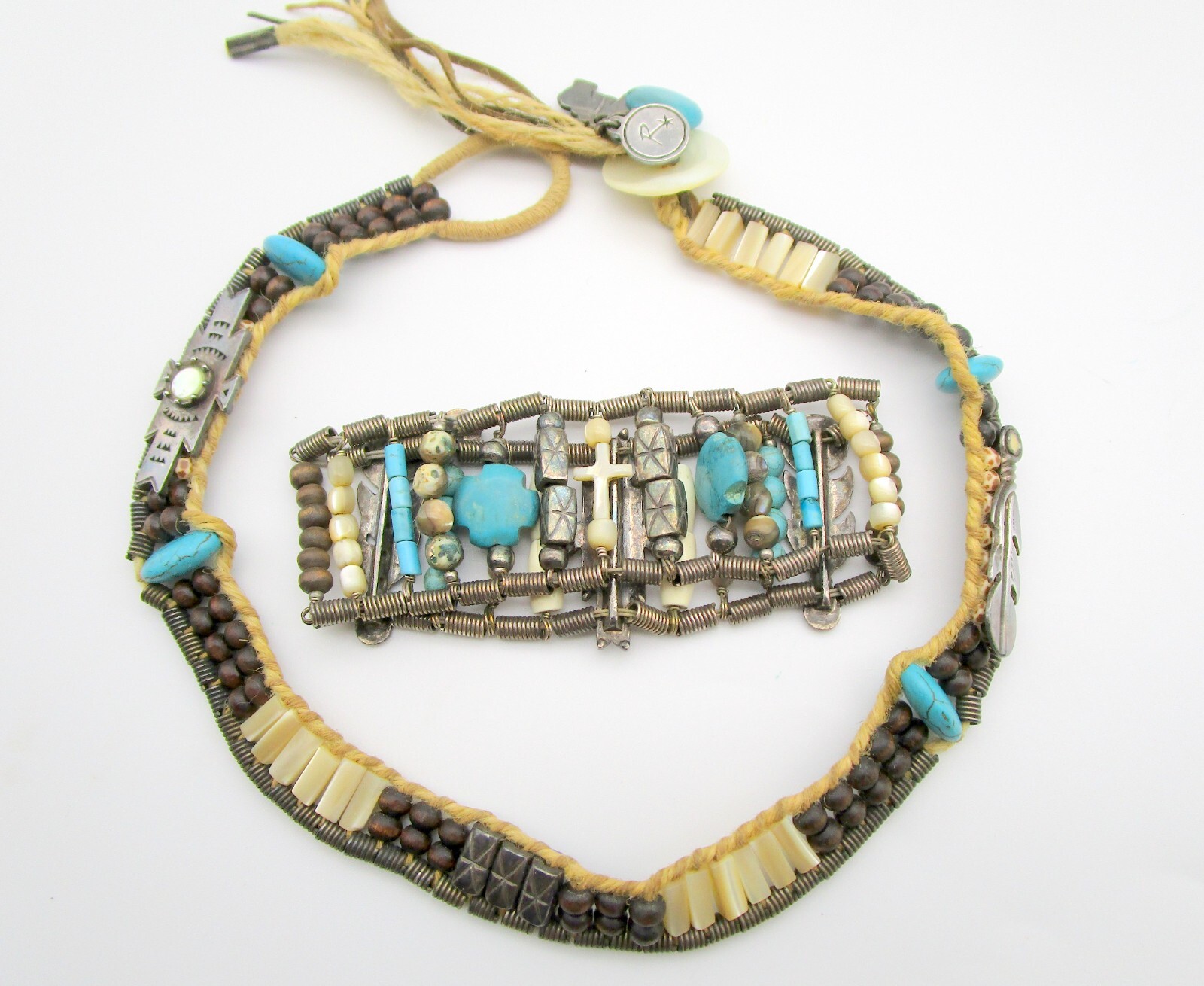 Reminiscence Paris Necklace Bracelet Set Southwest Indian Western Beaded Vintage