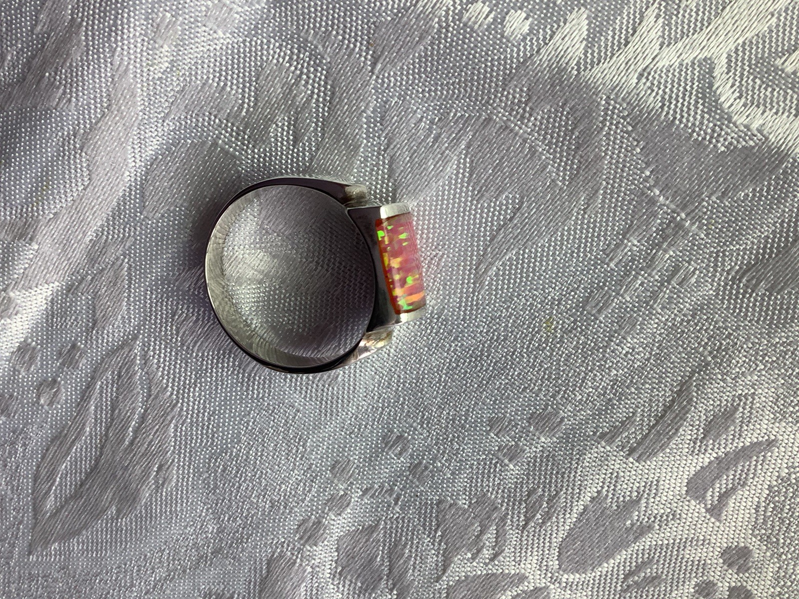 **ESTATE*VINTAGE*MEN’S**FIRE*OPAL*STERLING*SILVER*RING*SIZE*13*EXQUISITE*COLORS*