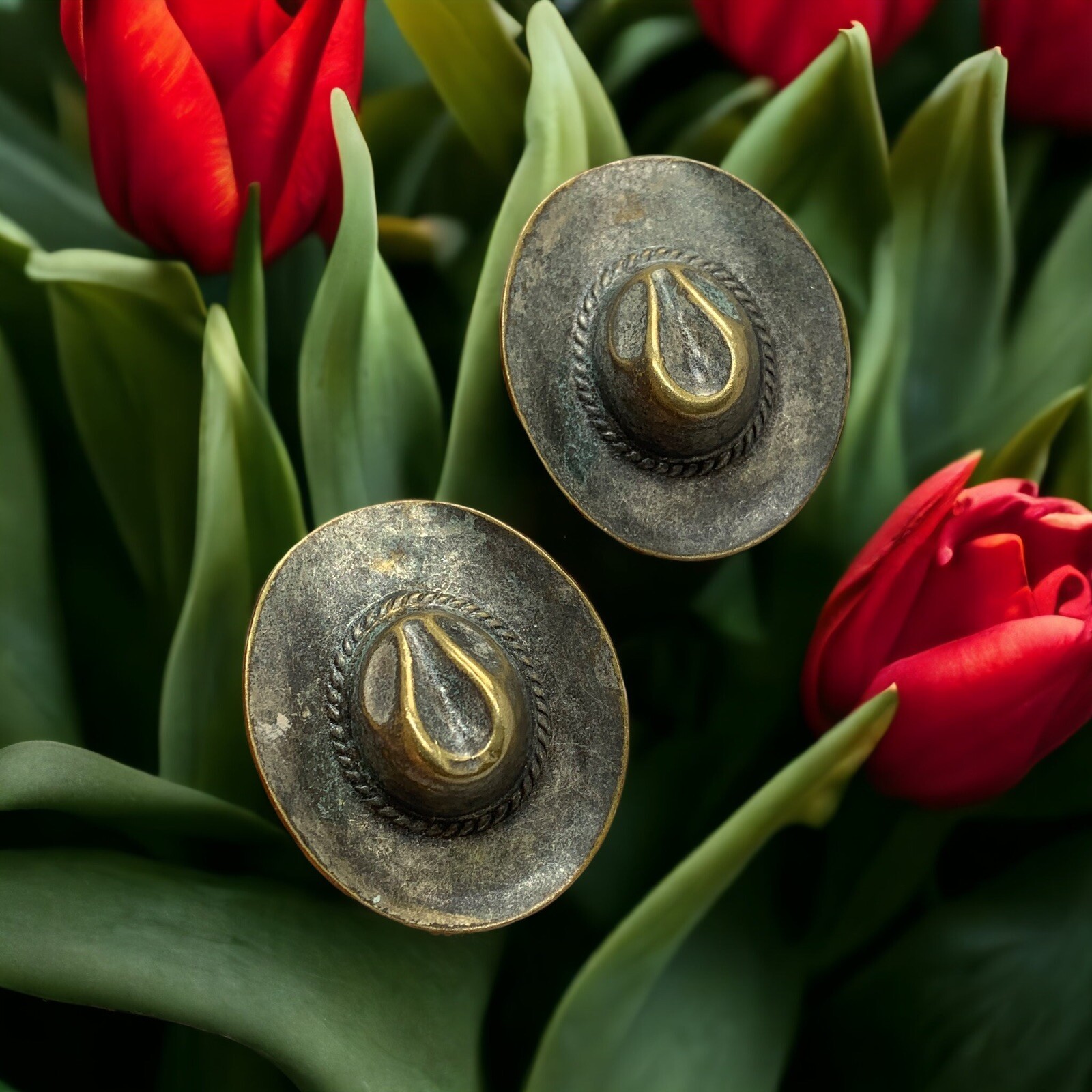 Vintage Cowboy Hat Earrings
