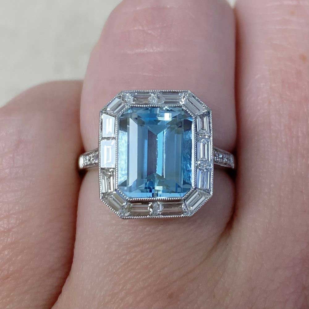 3.15Ct Art Deco Style Lab Created Diamond Anniversary 14K White Gold Finish Ring