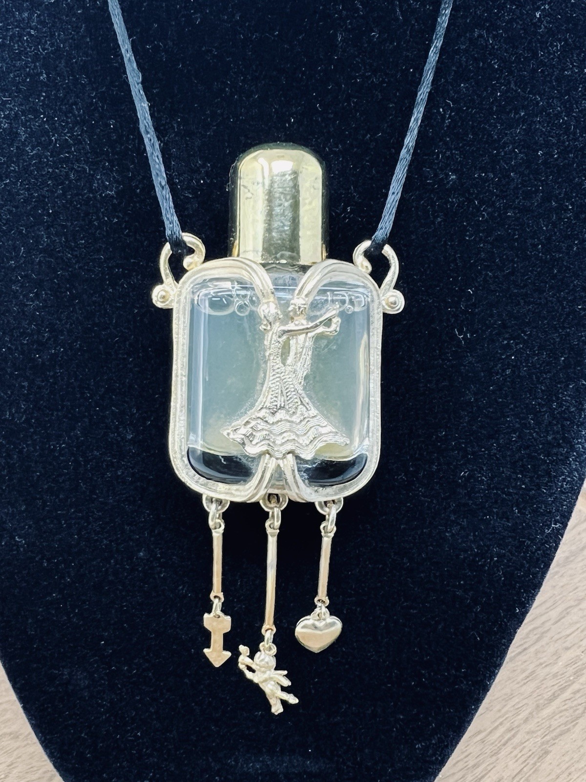 Luca Razza Wearable Bubble Bottle Pendant Necklace Cupid Heart Arrow Glass Vial