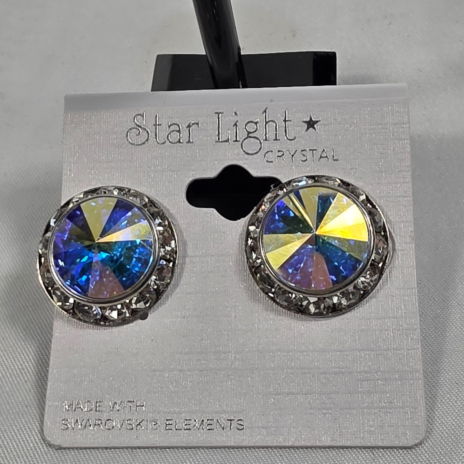 Star Light Crystal Stud Earrings Rivoli-Cut Crystal Swarovski Elements
