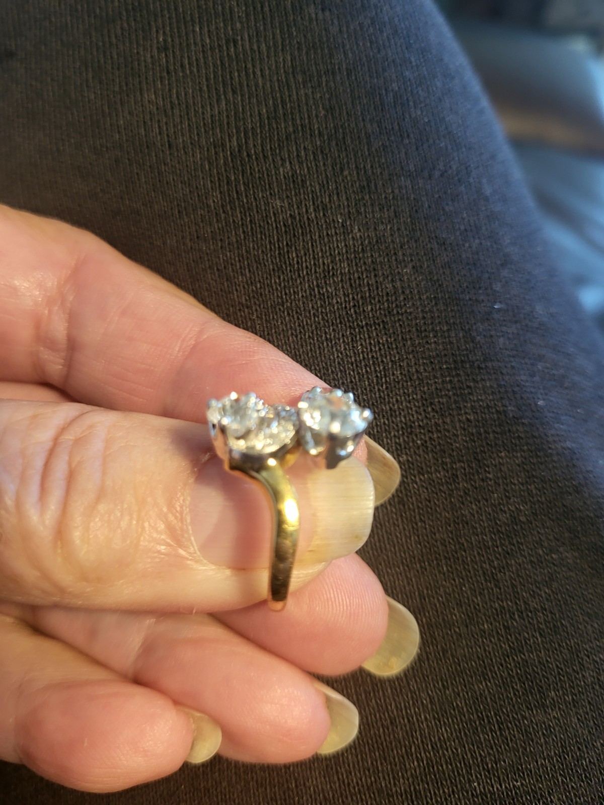 Vintage Old European 2.33cttw Diamond And Yellow Gold Ring Size 6.25
