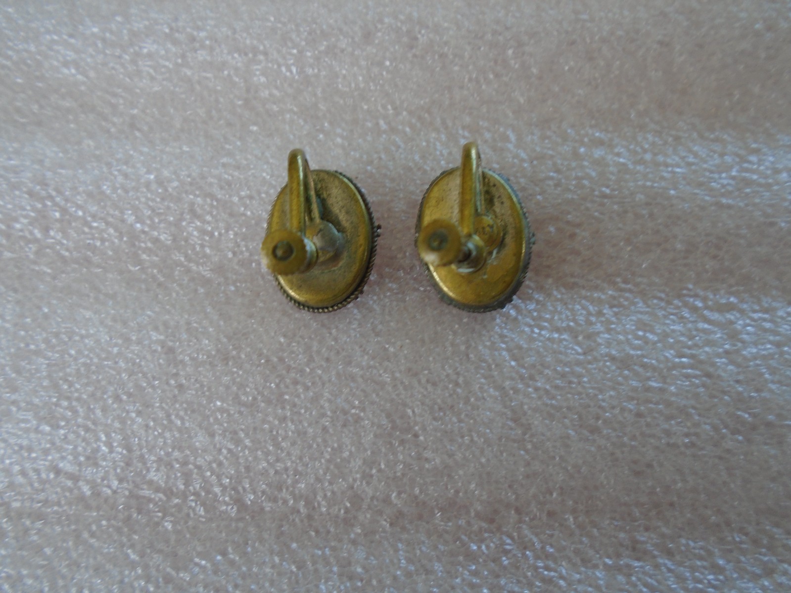 Vintage Micro Mosaic Earrings Floral Design Screw Backs Made In Italy 1950 Retro