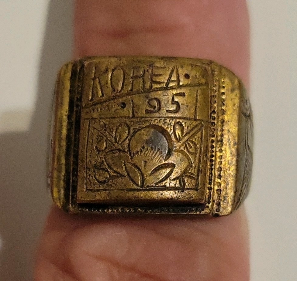 1951 Korea Trench Art Military Korean War Bring Back Sweetheart Ring