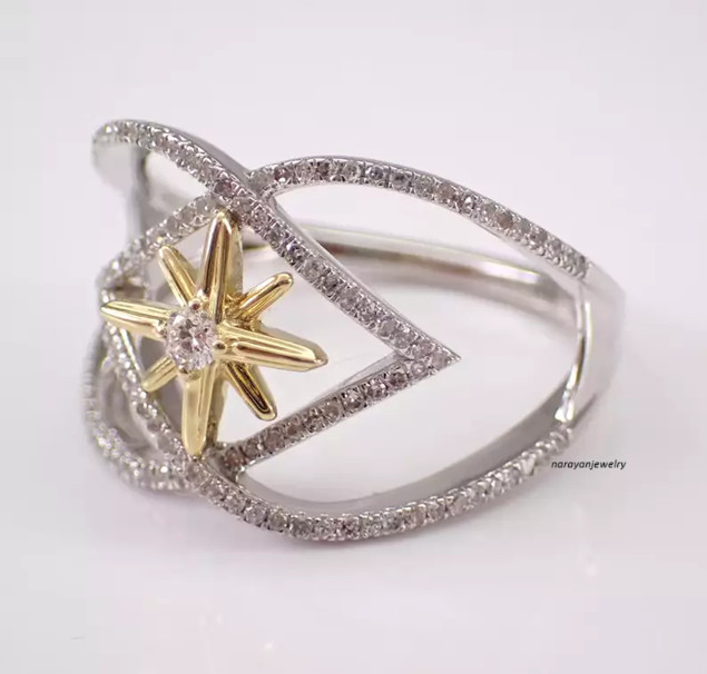 1.50Ct Round Cut Real Moissanite Solitaire Engagement Ring 14K White Gold Plated