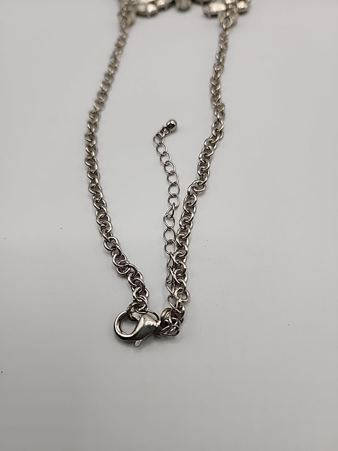 Vintage Statement Necklace 15″ + 3″ Extension Silvertone Elegant 1970-1980