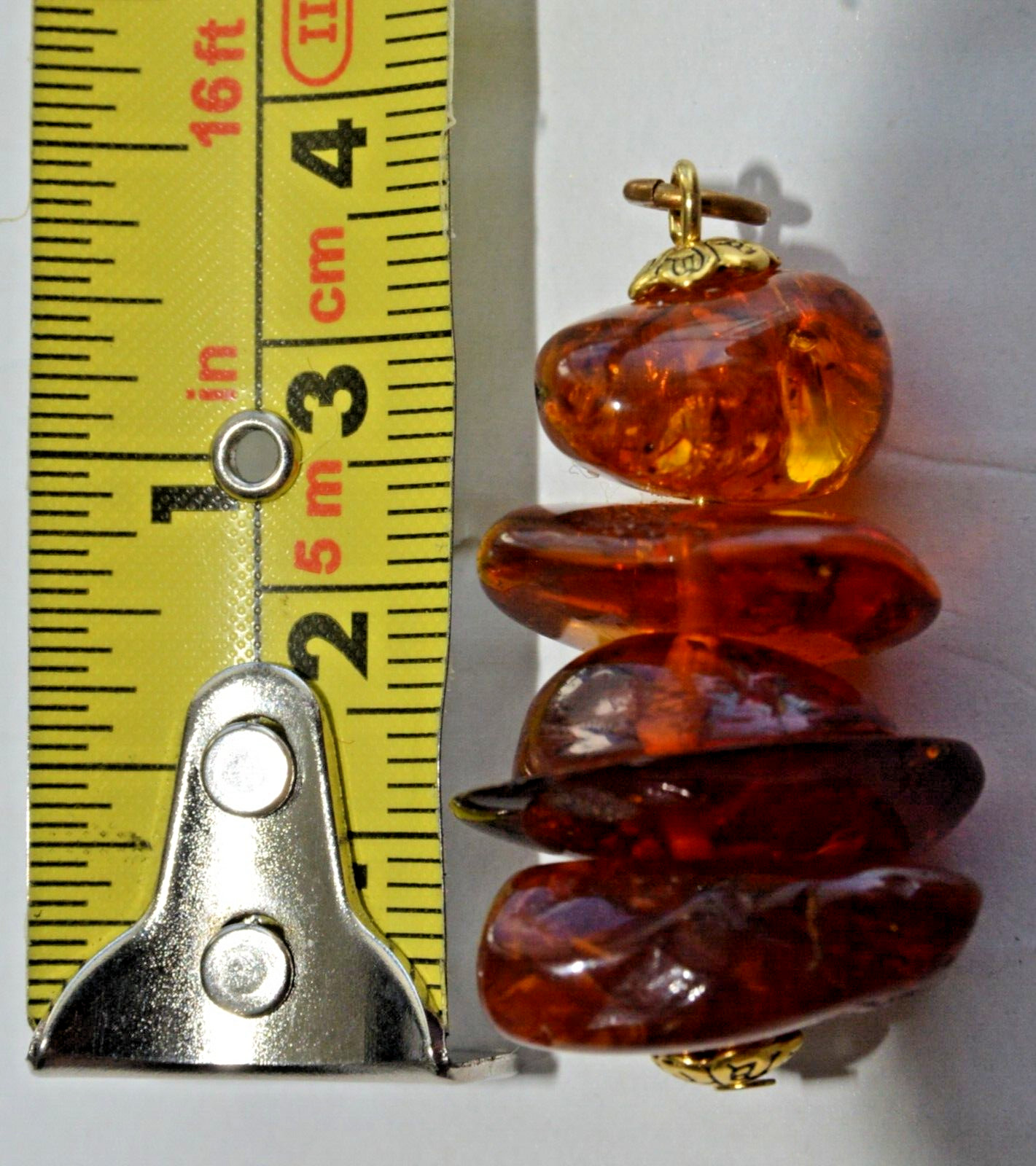 ✅RUSSIAN SOVIET BALTIC SEE AMBER PENDANT 老琥珀 KALININGRAD GOLD STONE ROCK BEADS💥