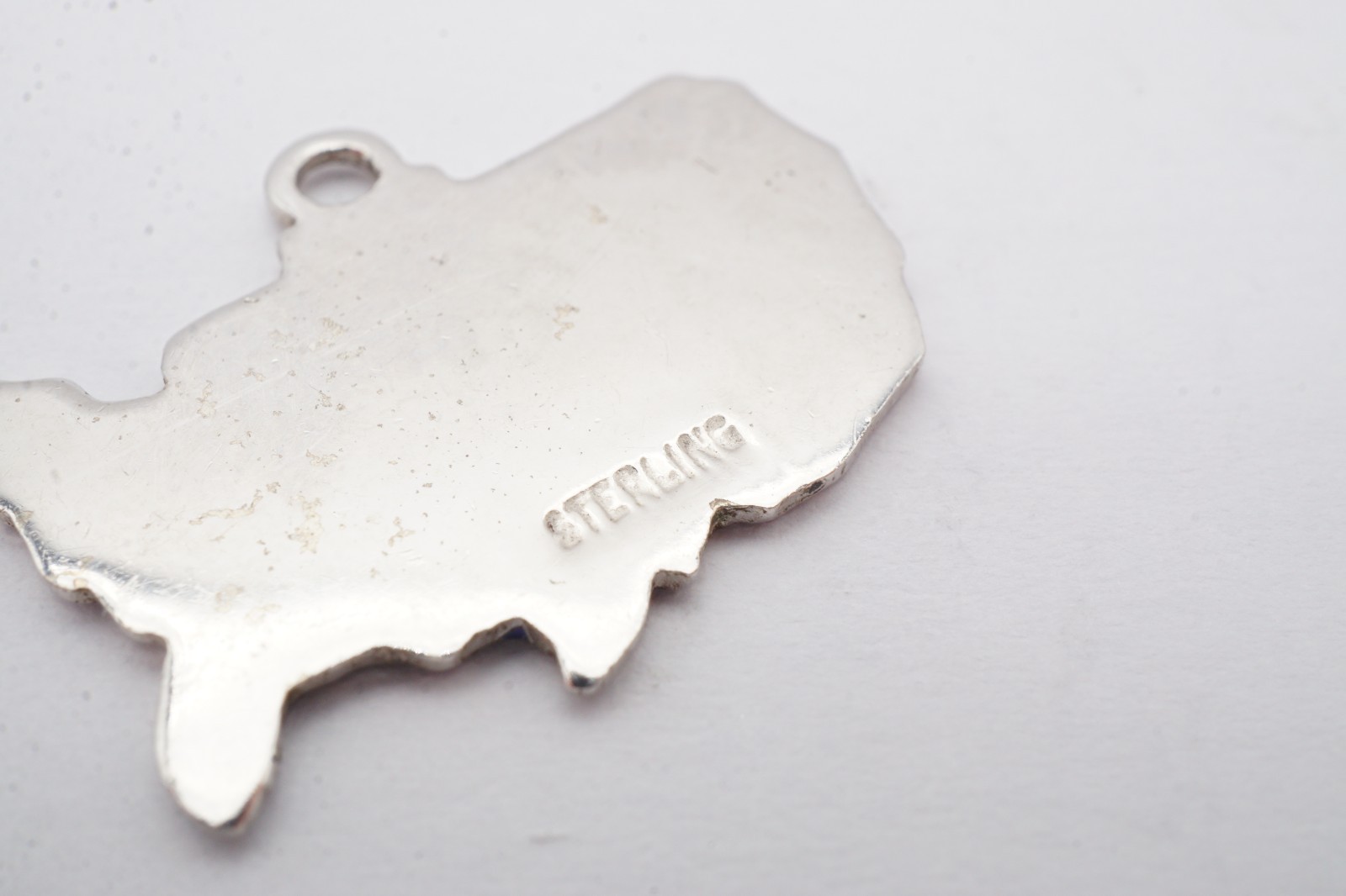 Vintage Sterling Silver 925 United States Charm Enamel