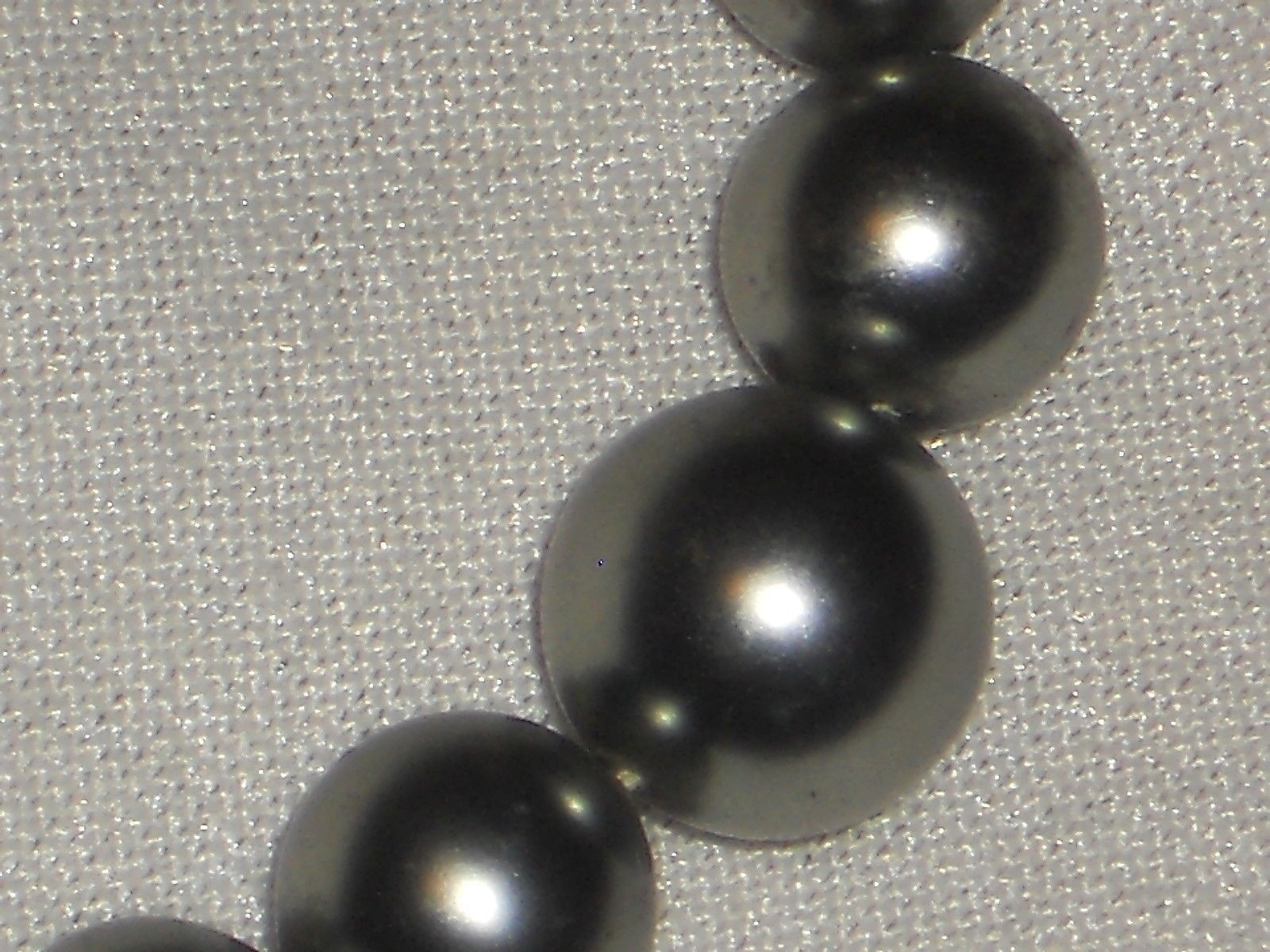 Faux Gray Pearl 16 “necklace-graduating pearls from 4-12 cm size-antique clasp