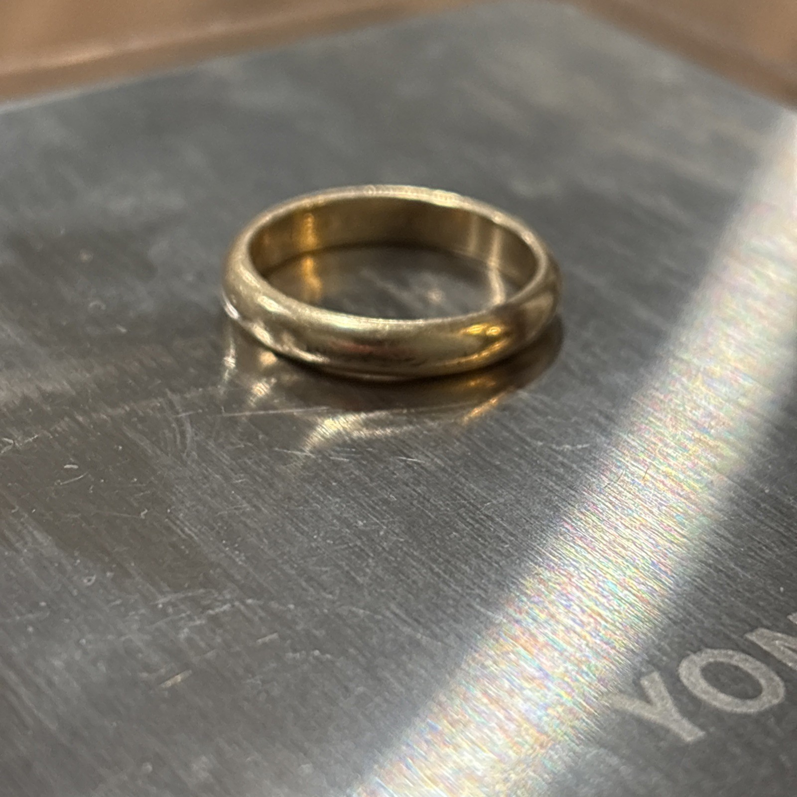 Vintage Men’s Wedding Band 14k RGP Made By Uncas Manufacturing Company
