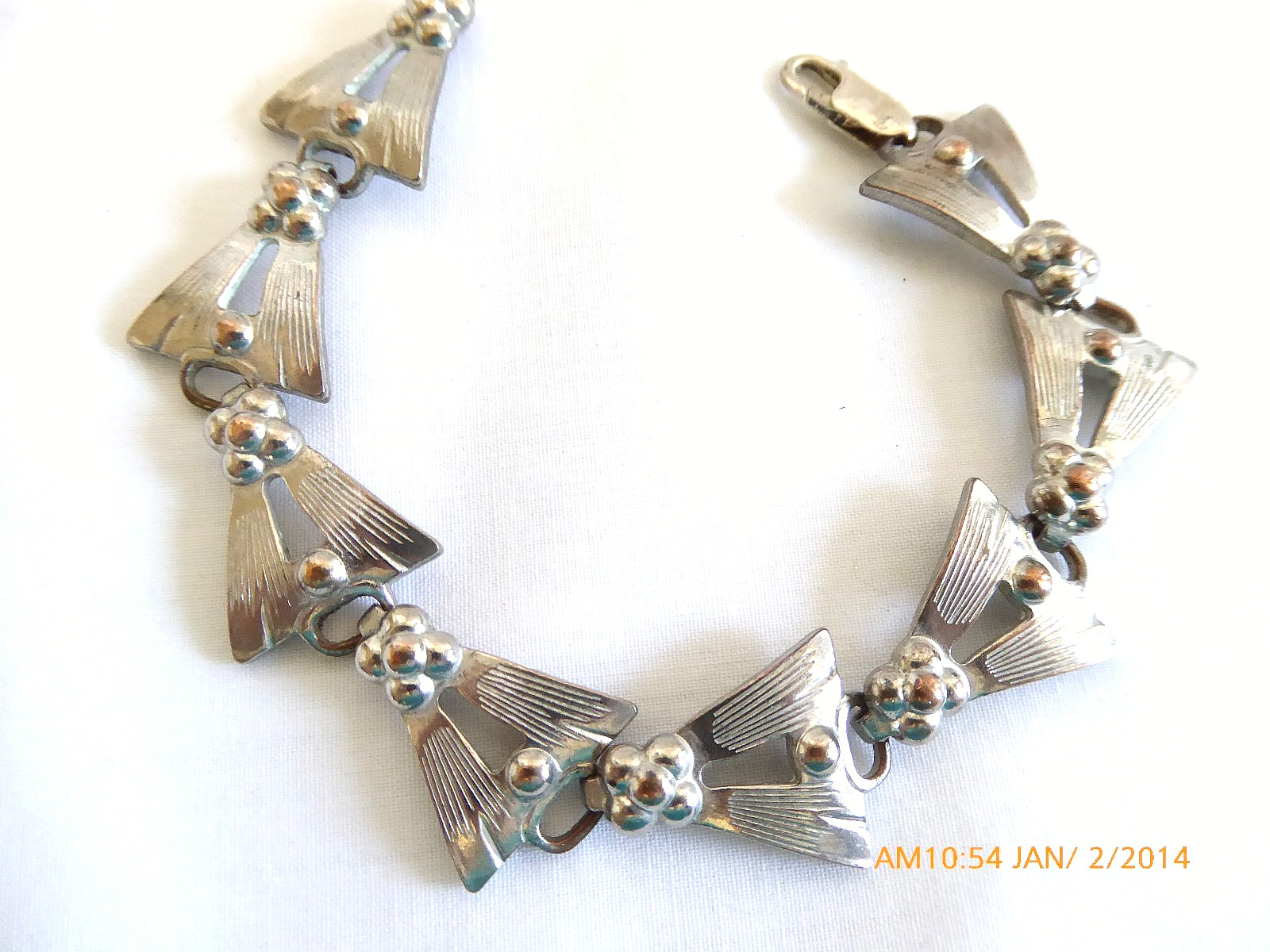 VINTAGE SILVER & BRONZE ARROWHEAD BRACELET