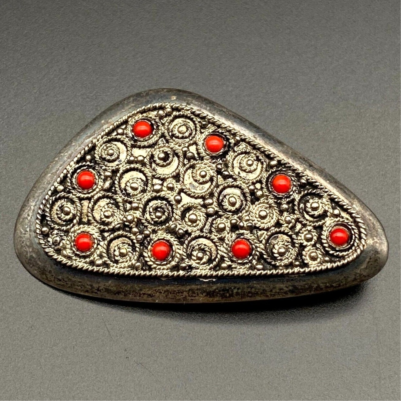 Vintage Israel Hand Made Jerusalem Israel Sterling Silver Pin Brooch Pendant