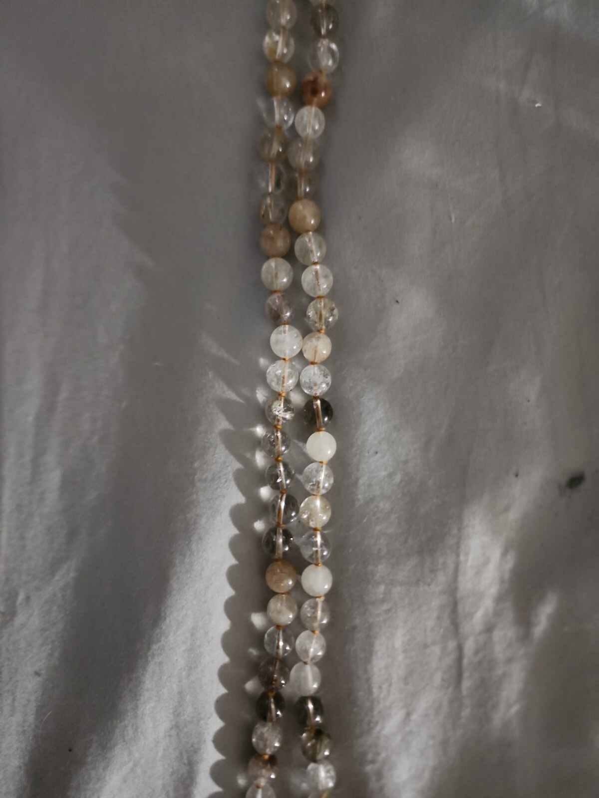 Vintage GSJ Signed 14k Gold Clasp Heavy Smokey Topaz Beads Designer 36″