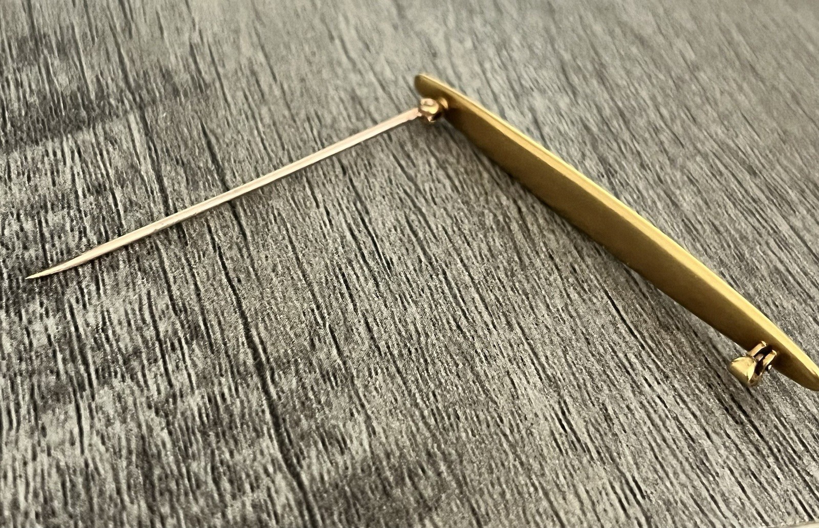 Antique 1900s 14K Gold And Natural Seed Pearl Bar Brooch Victorian 2.83g