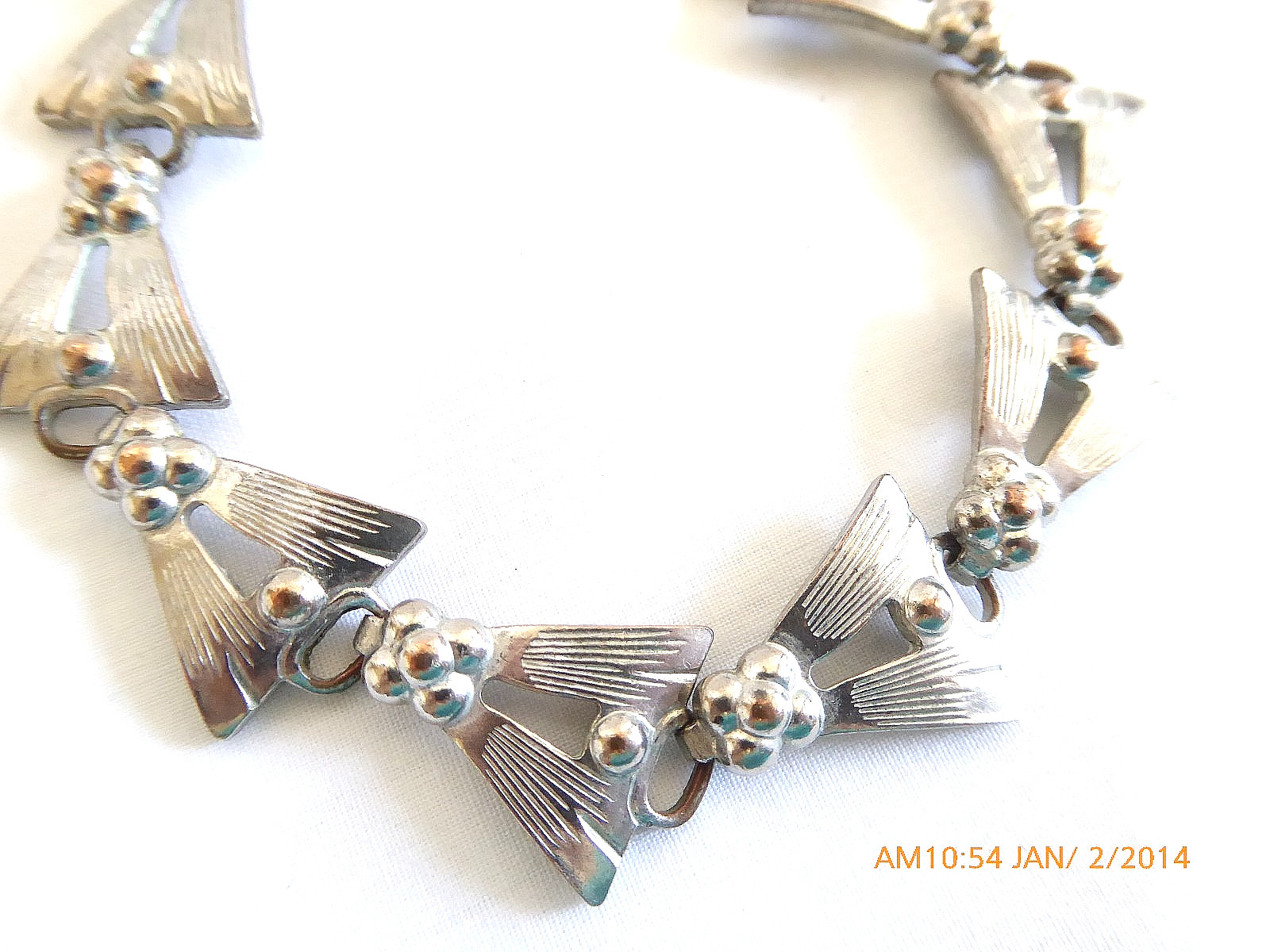 VINTAGE SILVER & BRONZE ARROWHEAD BRACELET