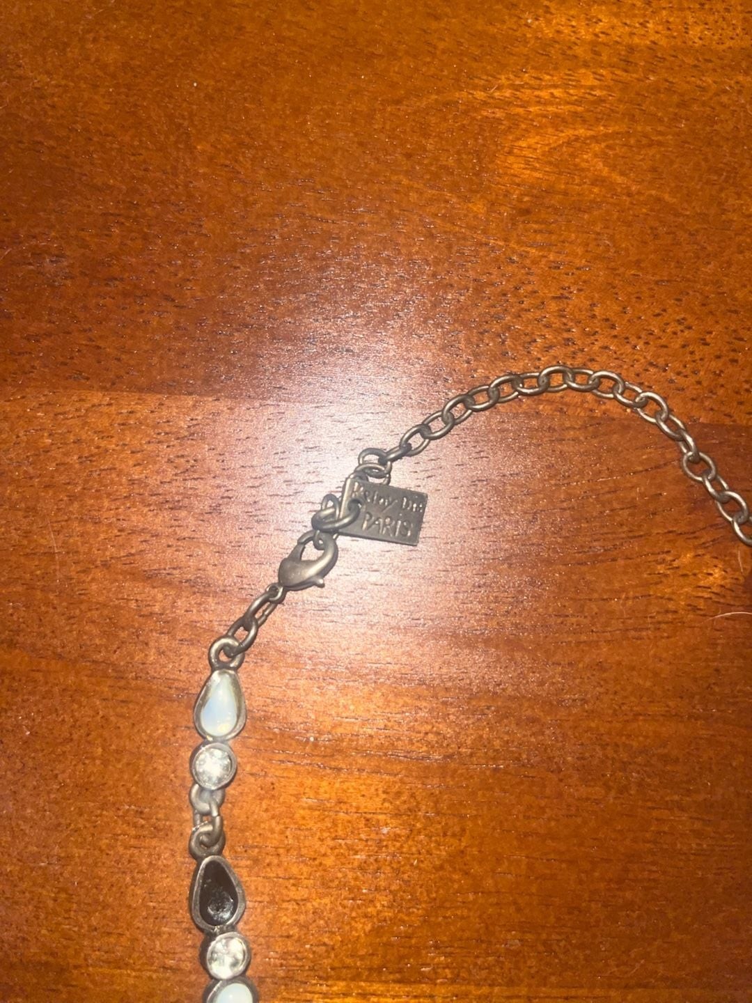 Les Nereides Paris Floral Crystal and Enamel Pendant Necklace
