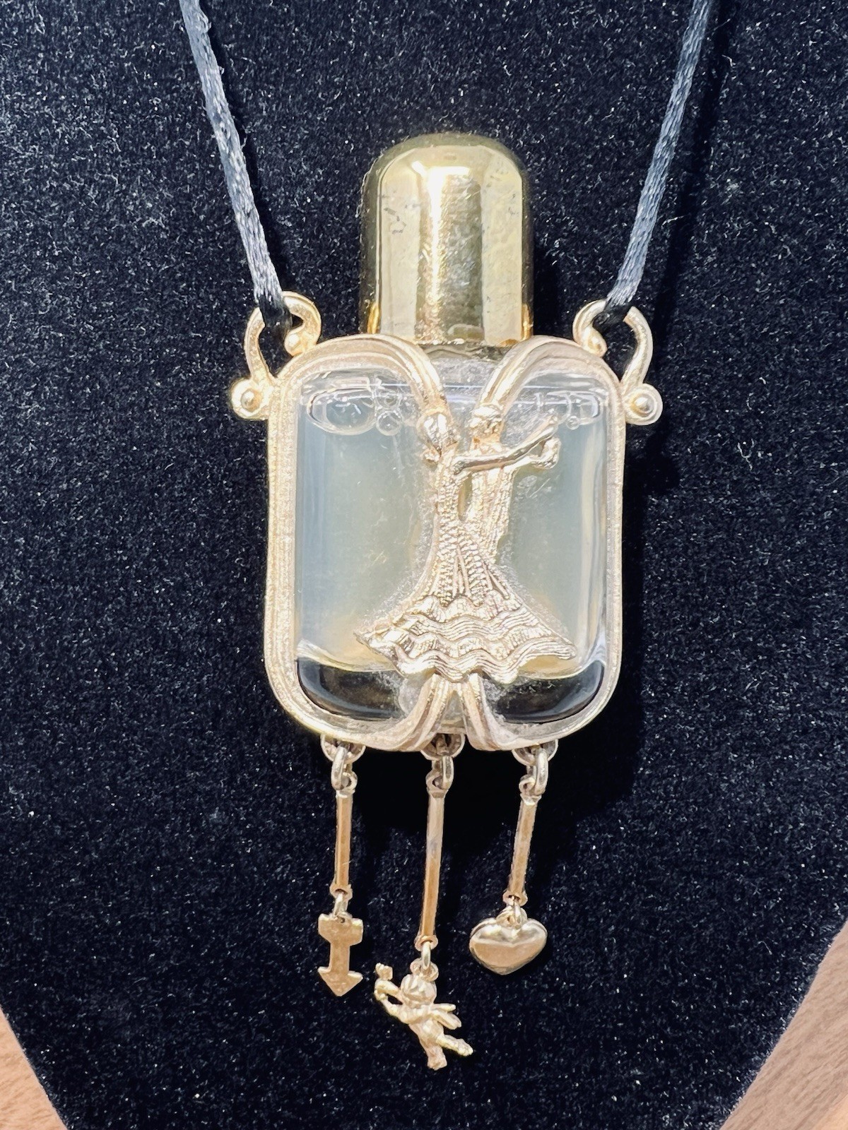 Luca Razza Wearable Bubble Bottle Pendant Necklace Cupid Heart Arrow Glass Vial