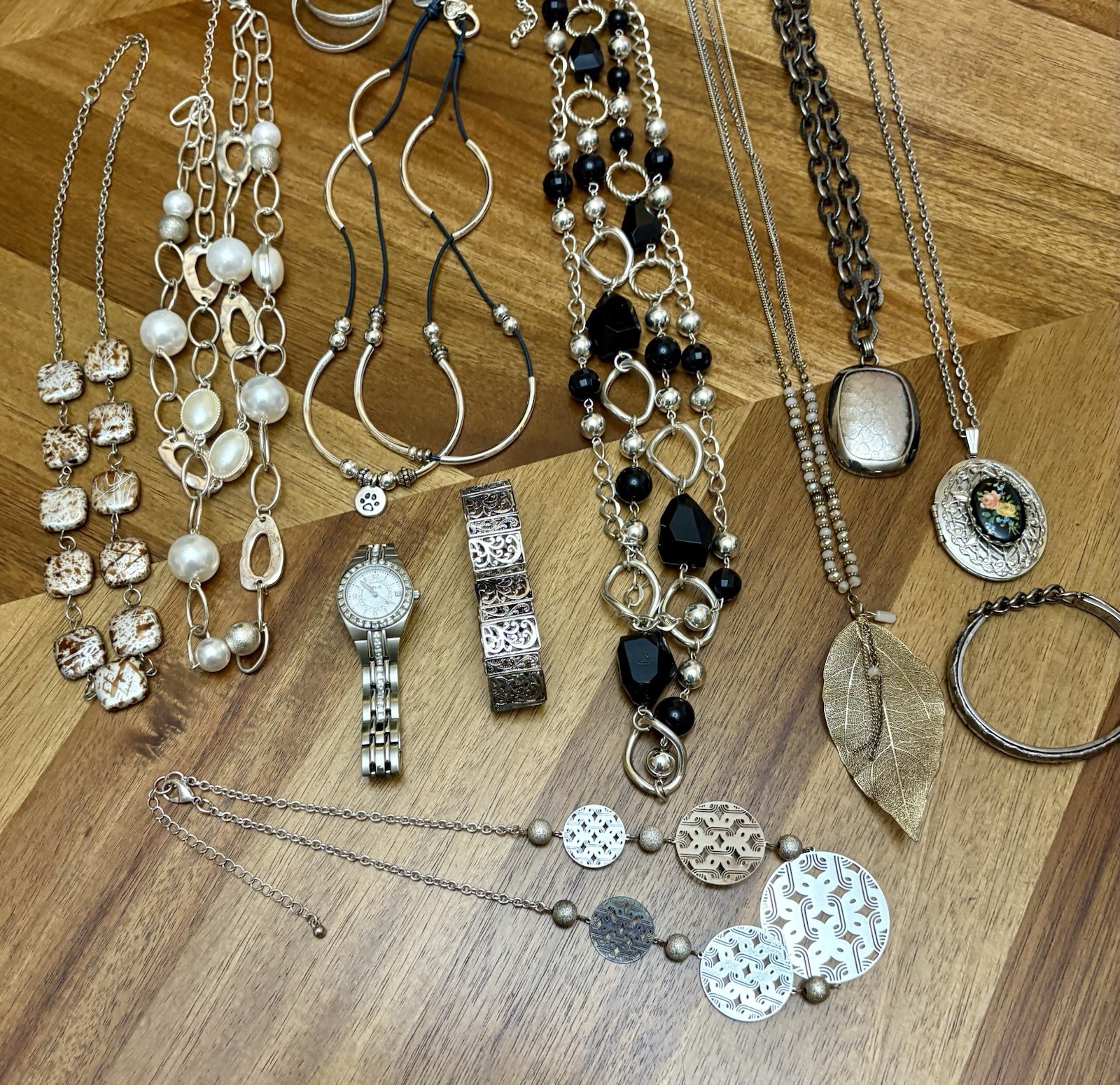 Vintage & Modern Lizzy James RMN Nine West Relic Watch Silver Tone Jewelry Lot