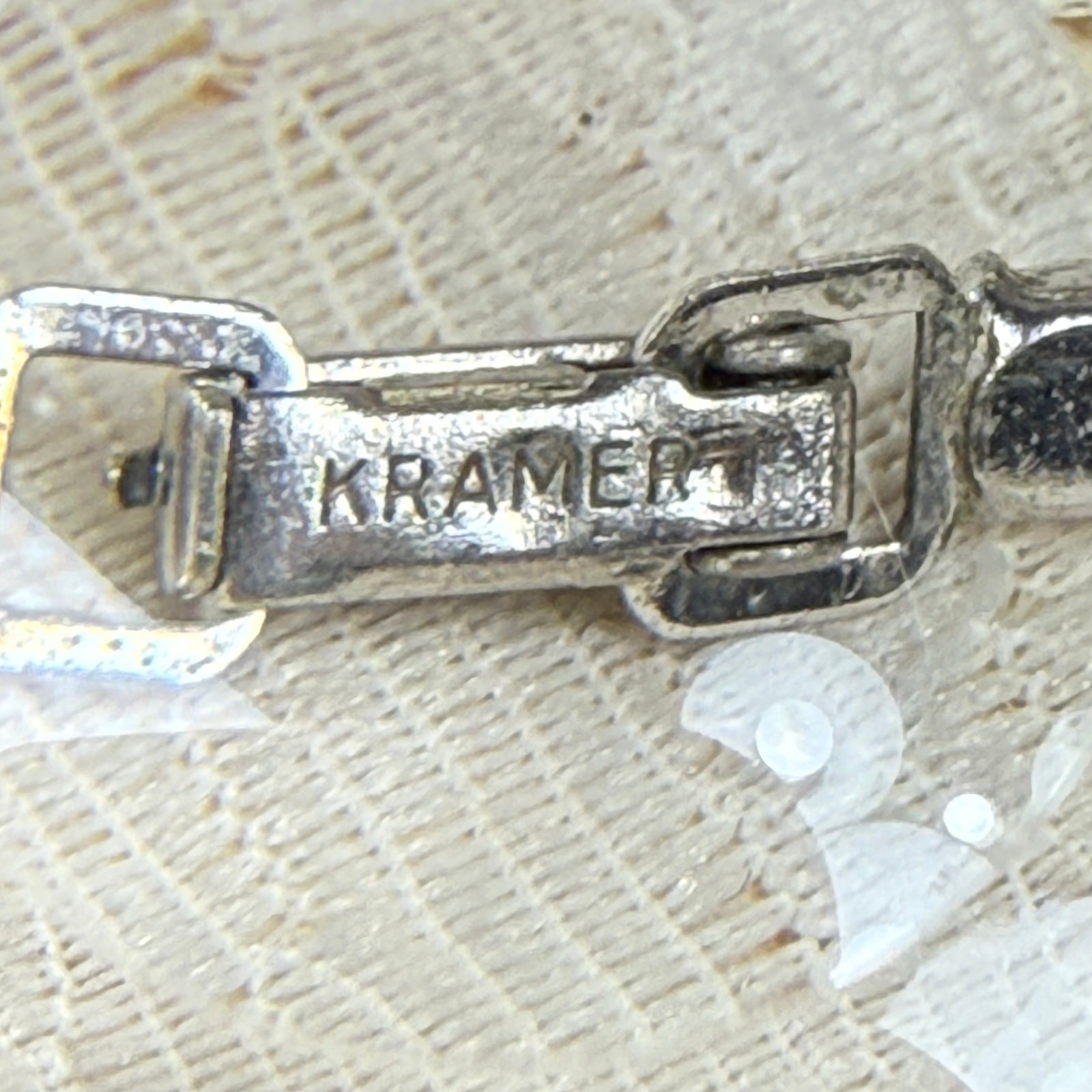 Vintage Kramer Silver Toned Rhinestone Necklace Formal Special Event Glam Party
