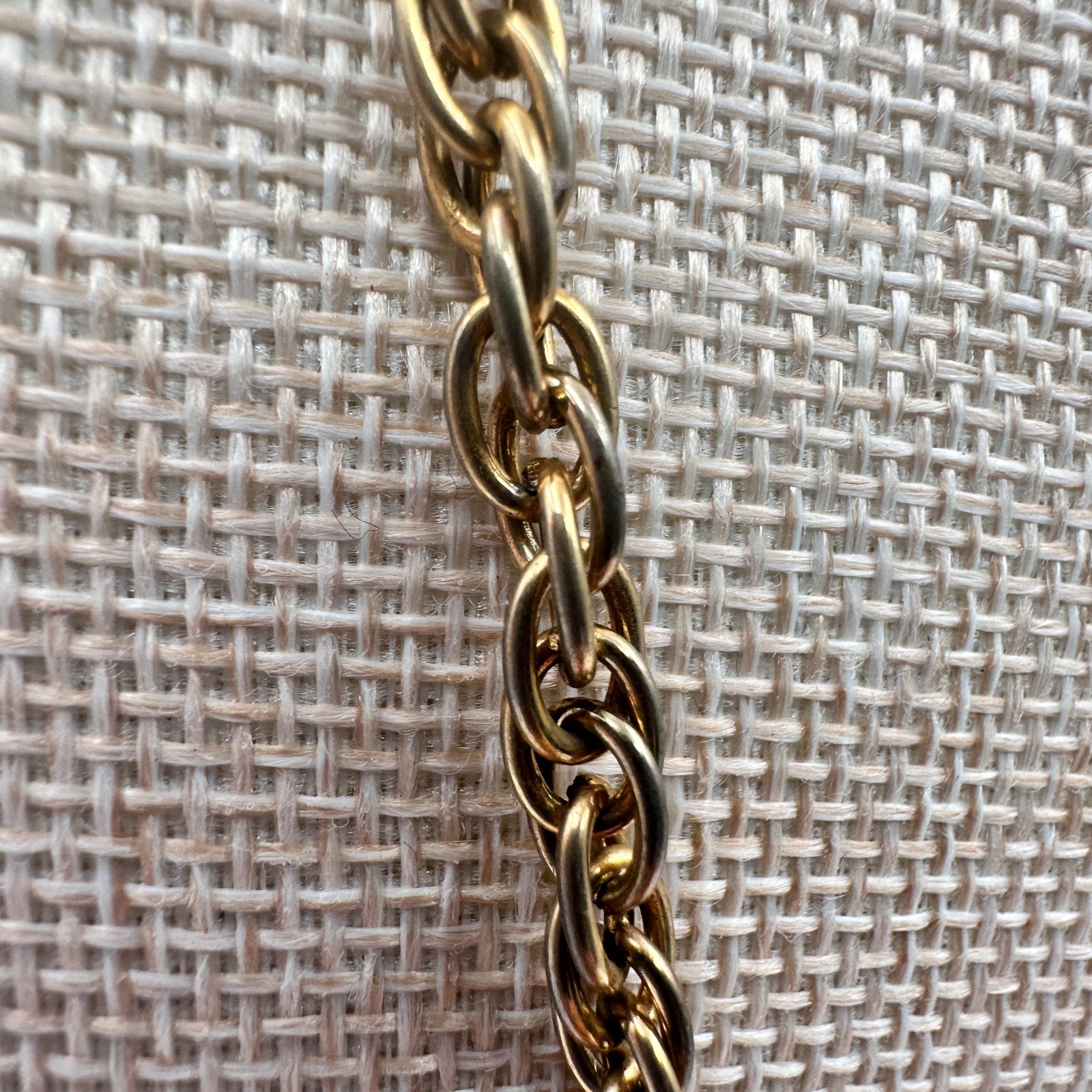 Vintage 80s Gold Tone Ball Bead Station Necklace Rope Chain Statement Jewelry