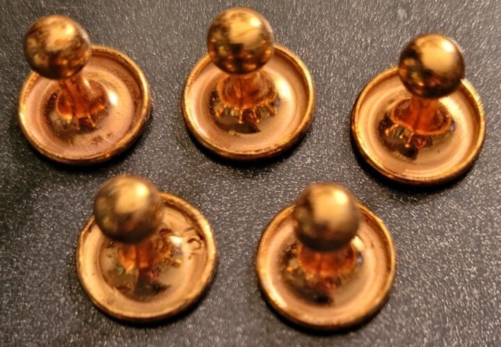 Original Antique Victorian Rose Gold Tuxedo Shirt Studs lot of Six $20.00 SALE
