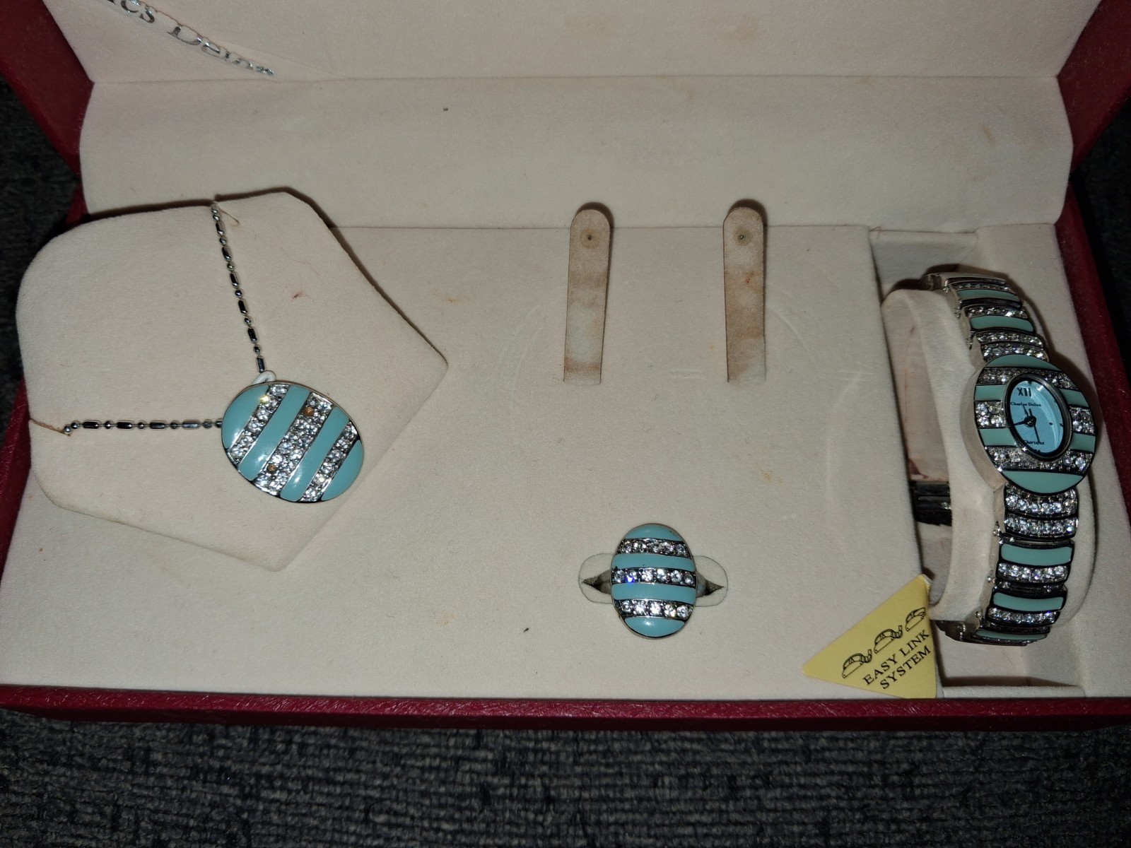 Charles Delon Women’s Charisma boxed Jewelery Set Missing Earrings