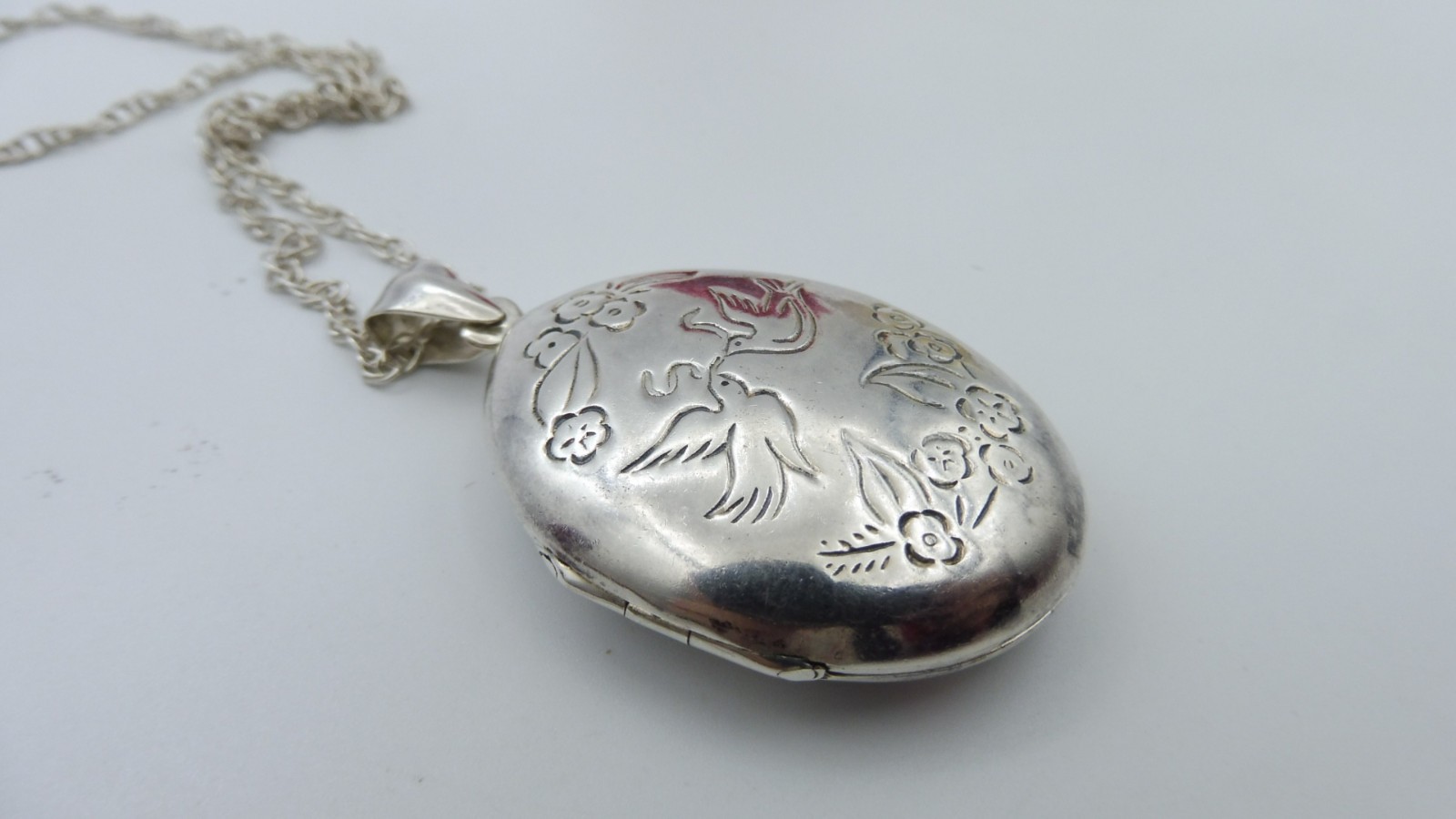 Vintage London 925 Sterling Silver Locket Pendant How Do I Love Thee? UK Sonnet