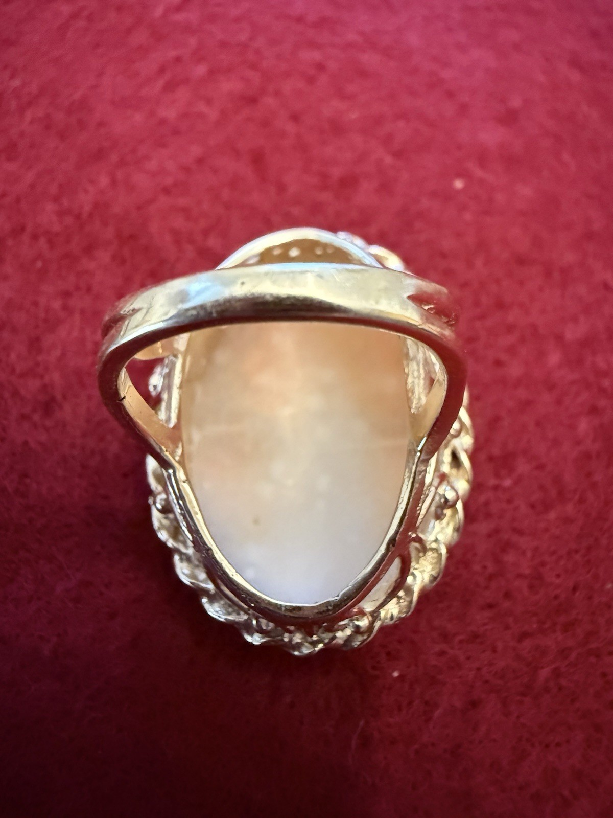 14K Gold Large Cameo Ring Classical Profile Antique c. Late 19th Century ~ 12.3g