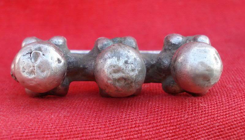 ANCIENT TRIBAL OLD SILVER DOUBLE RING FOR TOW FINGER