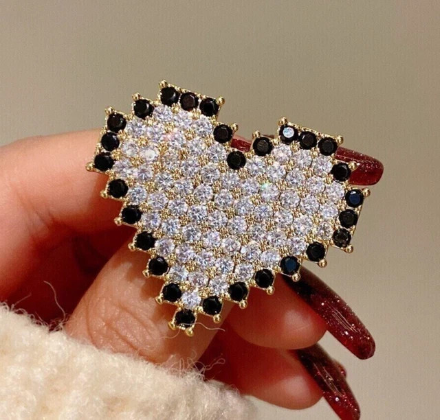 Women’s Heart Shape Cocktail Ring 2Ct Lab Created Diamond 14K Yellow Gold Plated