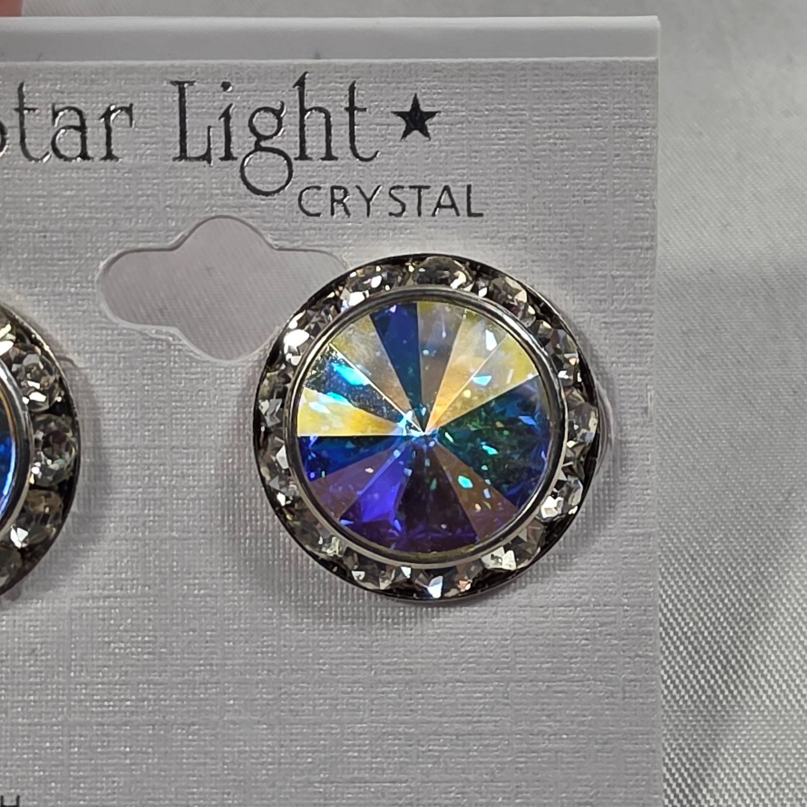 Star Light Crystal Stud Earrings Rivoli-Cut Crystal Swarovski Elements